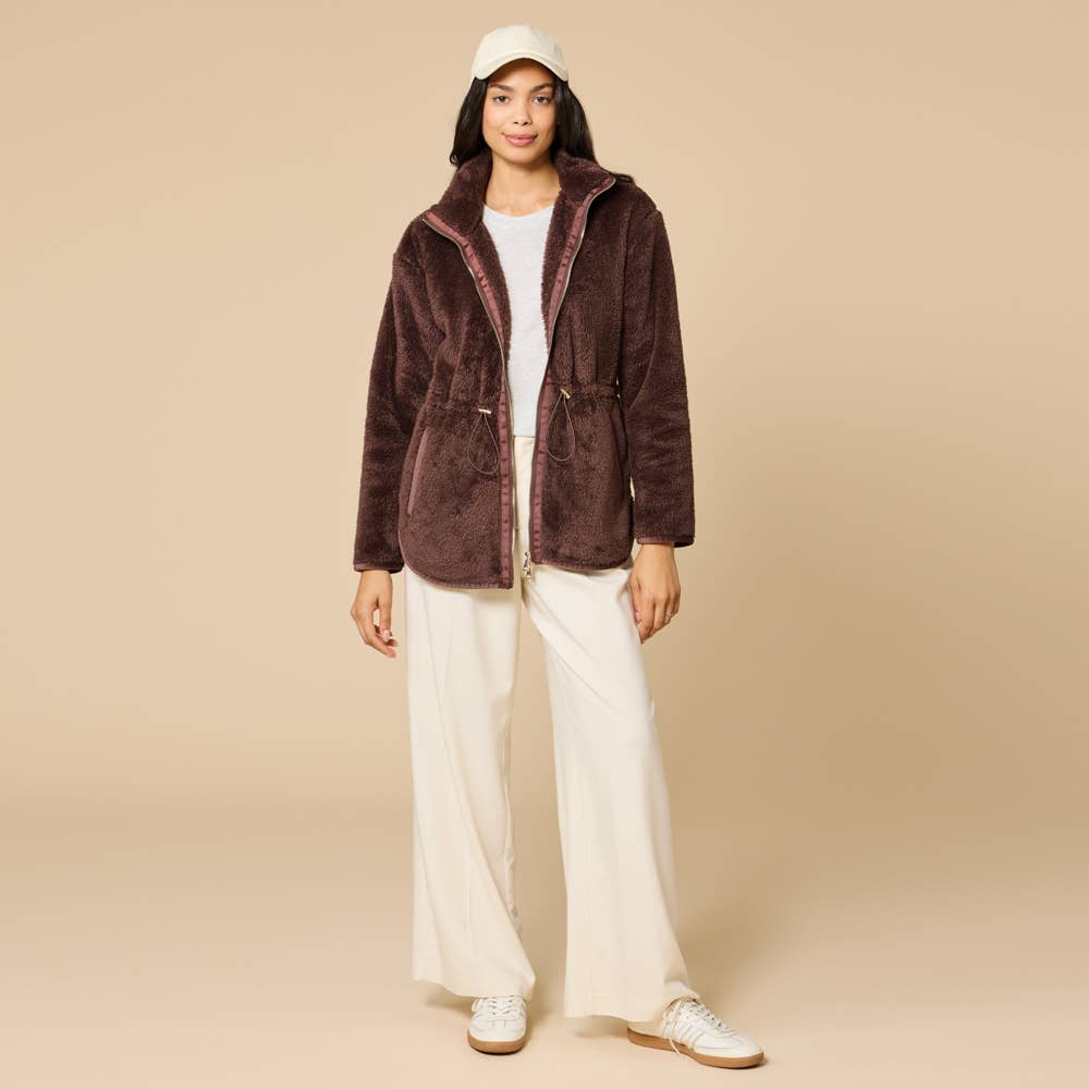 DreamPlush Almond Zip Tunic