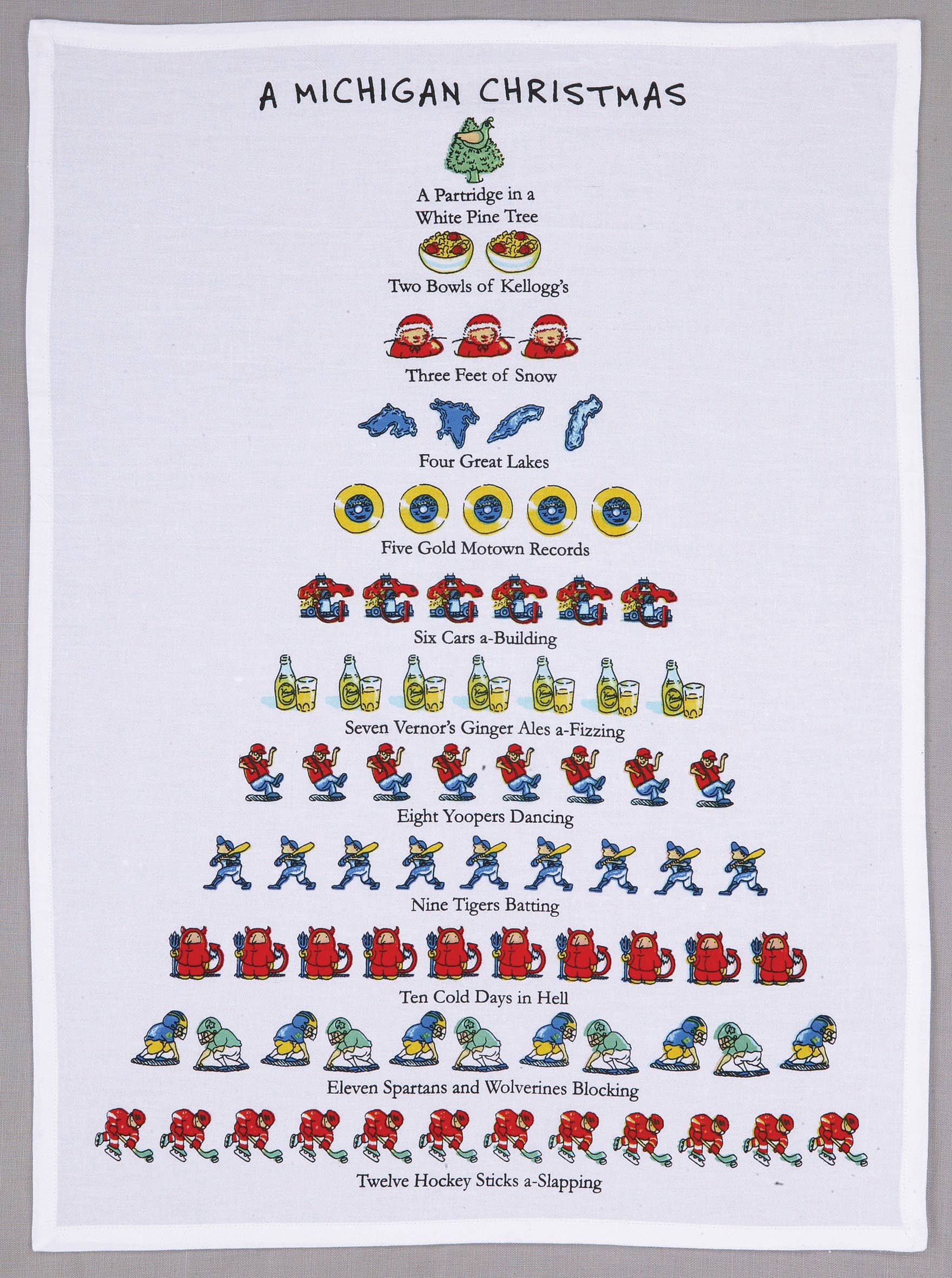 A Michigan Christmas Kitchen Towel