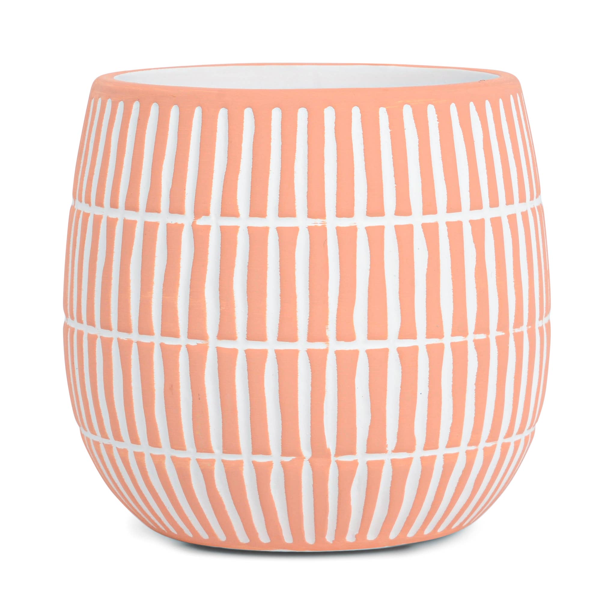 Peach Etched 12 Oz Peach Etched Ceramic Candle: Vibrant Rose & Rhubarb