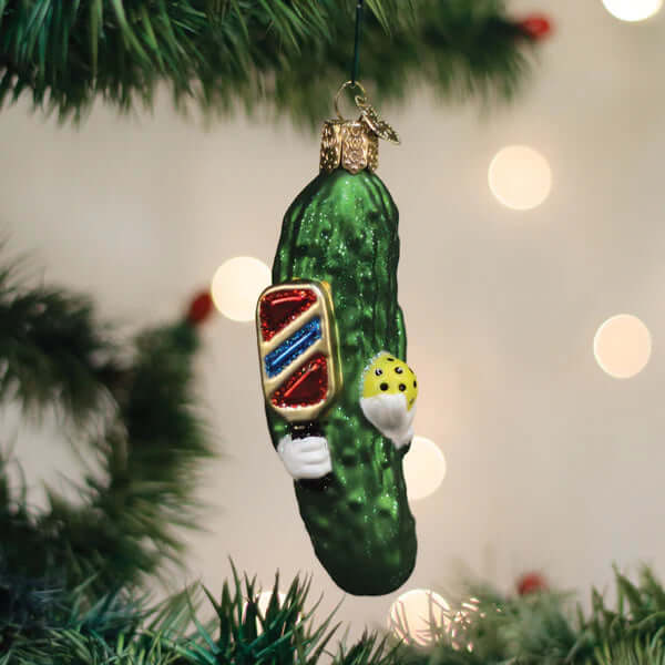 Pickle Pickleball Ornament