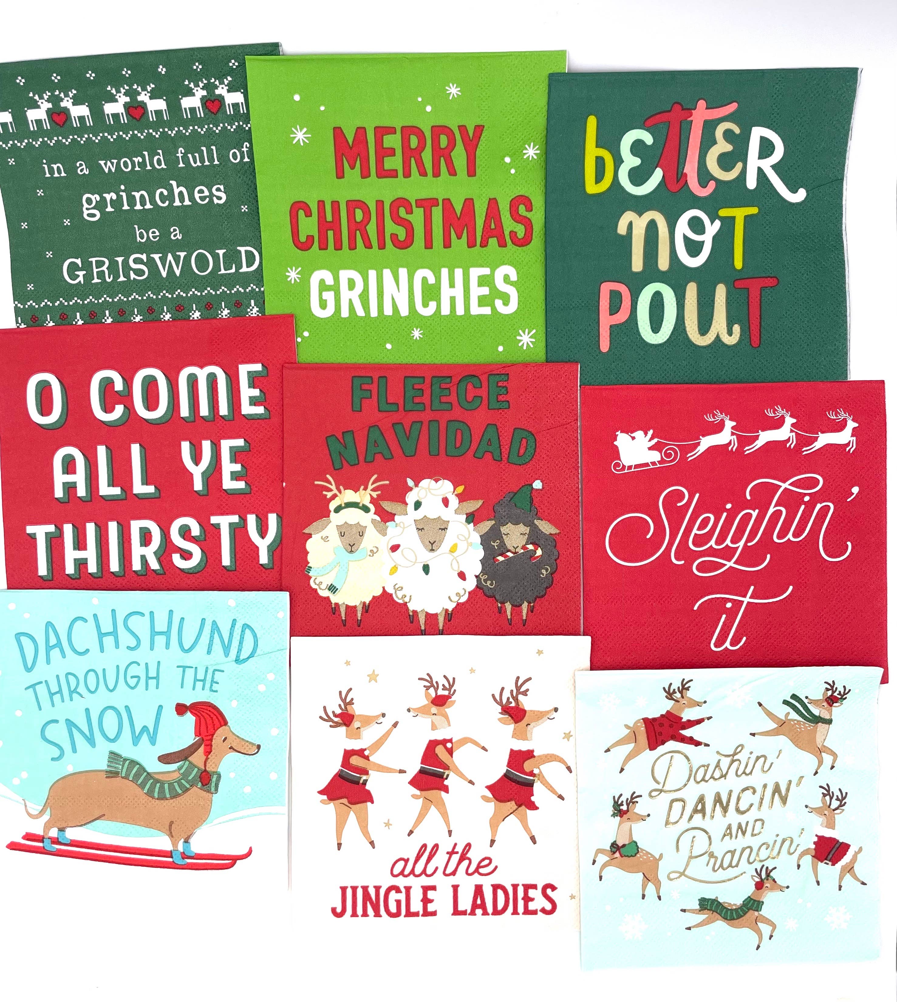 Daschund Holiday Cocktail Napkins