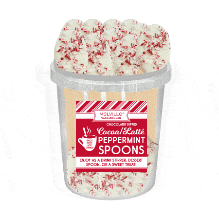 Peppermint White Chocolate-Dipped Spoons