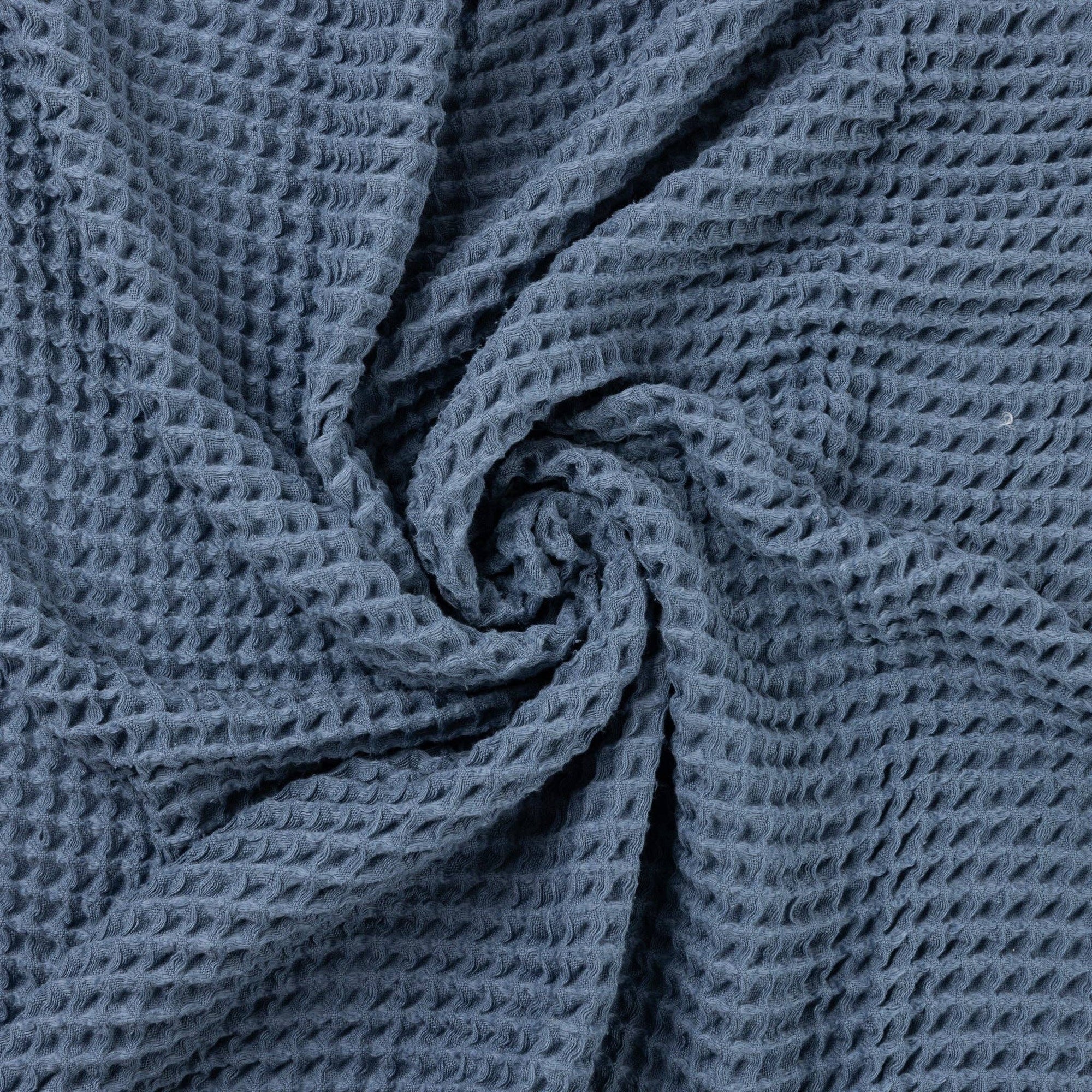 Waffle Baby Blanket Rain - Blue