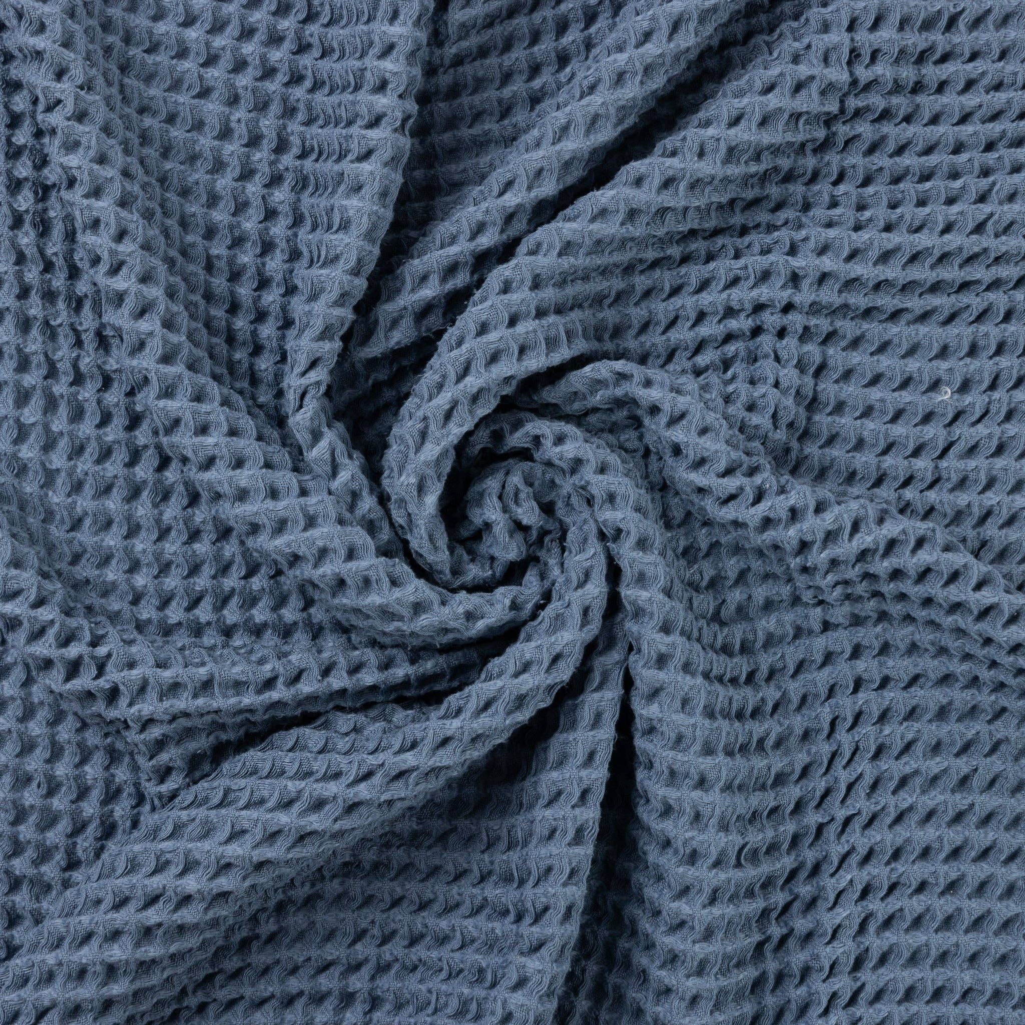Waffle Baby Blanket Rain - Blue
