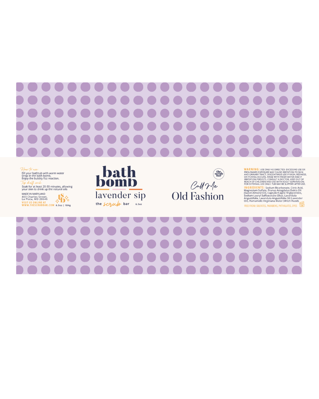 Lavender Infused Bath Bomb 6.5 oz