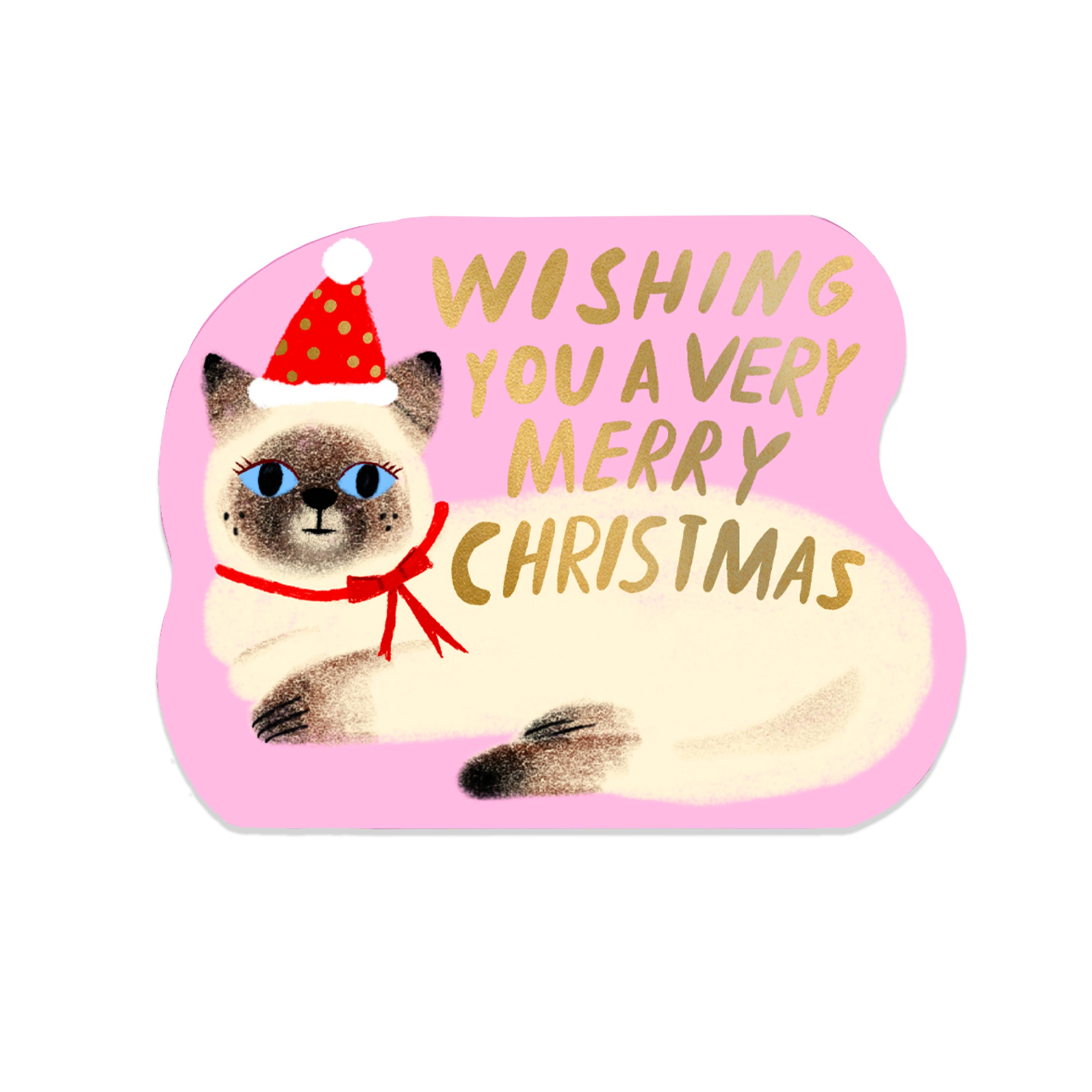 Very Merry Feline Holiday Card