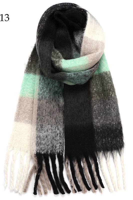 Pink Plaid Pastel Blanket Scarf