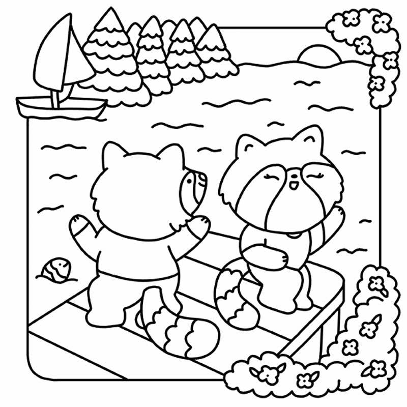 Summer Scenes: A Cozy Coloring Book (NEW!)