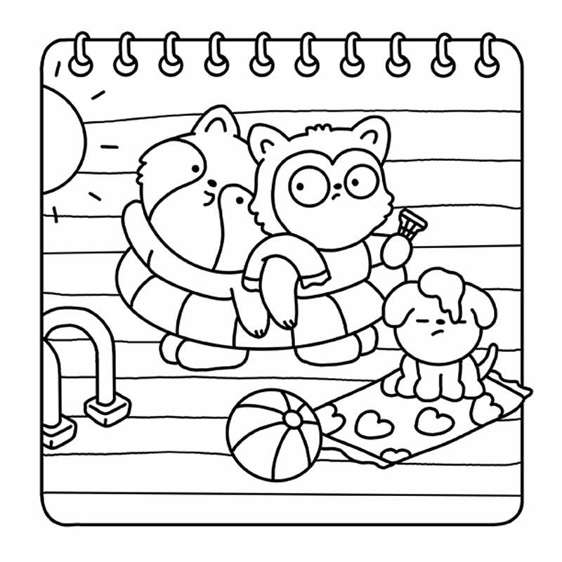 Summer Scenes: A Cozy Coloring Book (NEW!)