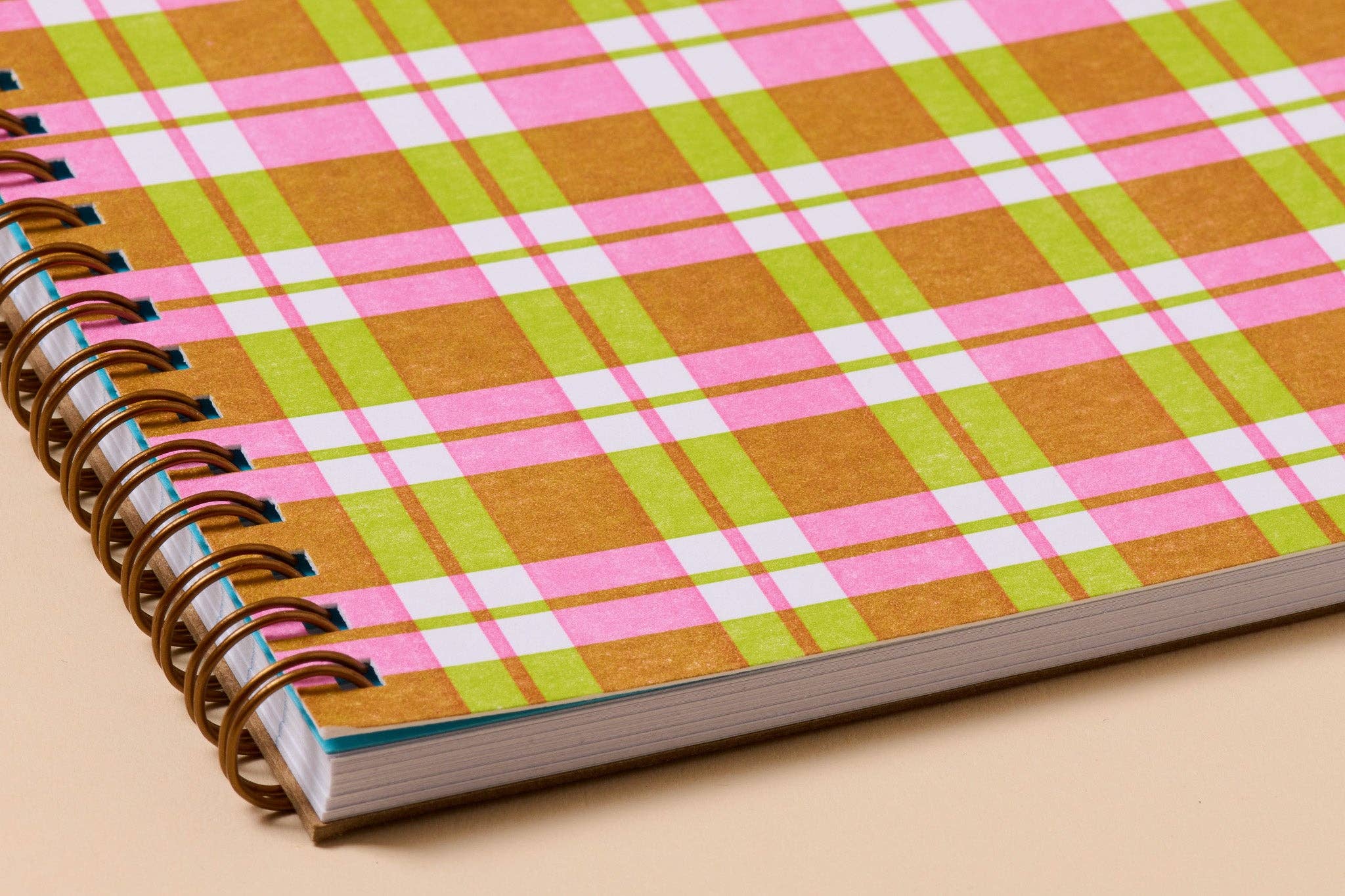 Gingham A5 Spiral Notebook