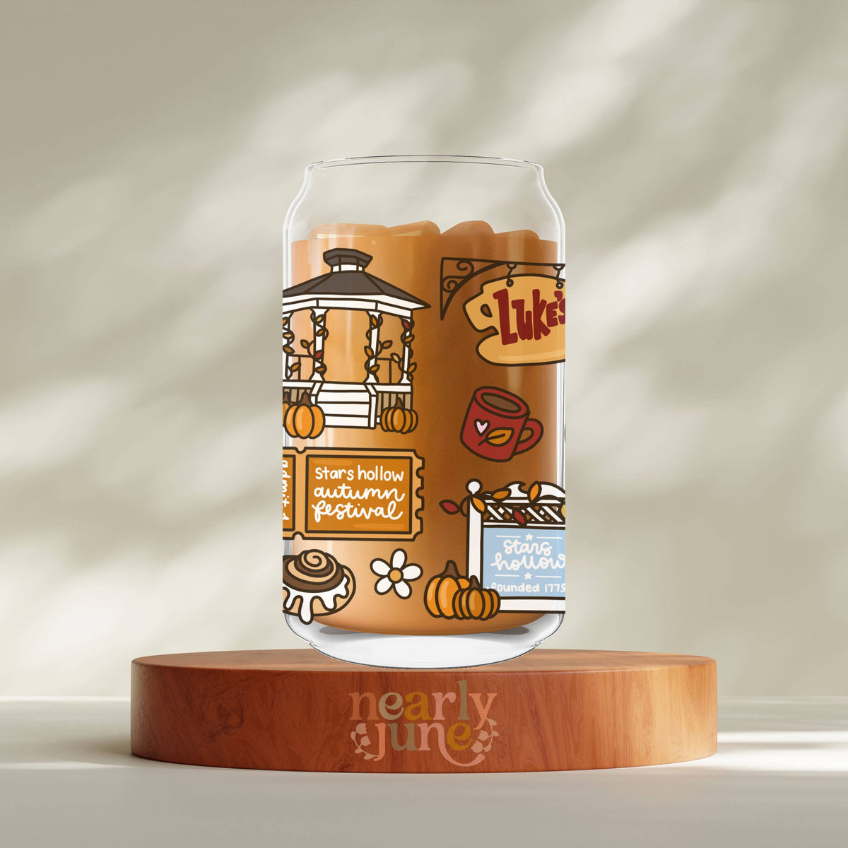 GG Inspired Autumn In Stars Hollow Coffee Glass