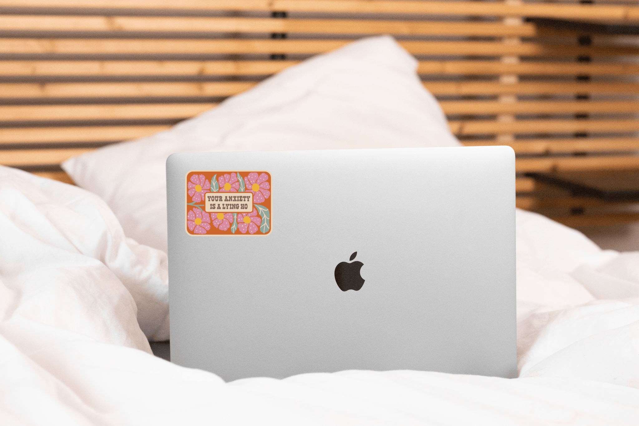 Your Anxiety is a Lying Ho Sticker - flowers