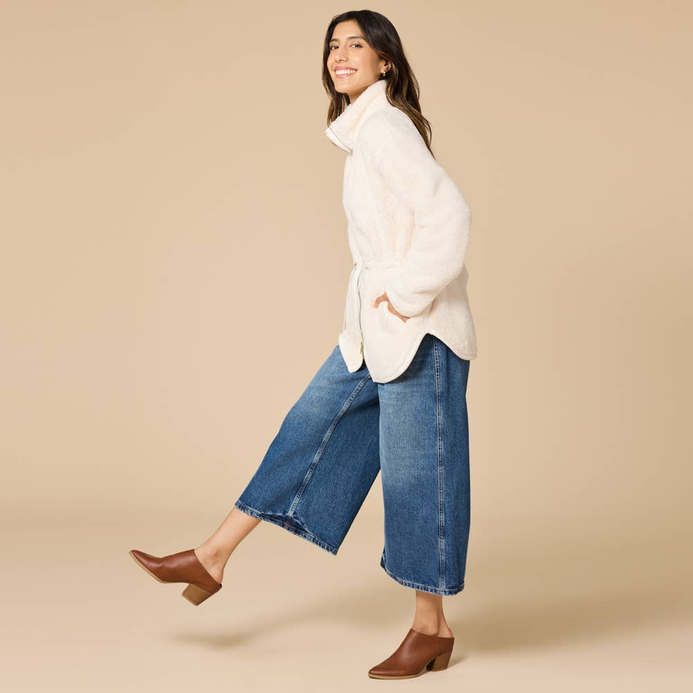 DreamPlush Almond Zip Tunic