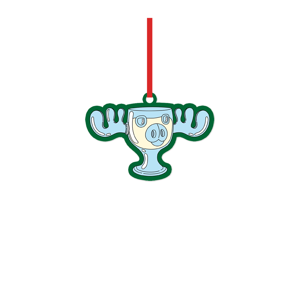 Moose Mug Cardstock Ornament