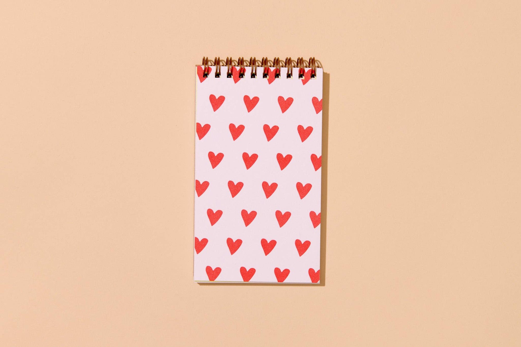 Red Hearts Small Spiral Notebook