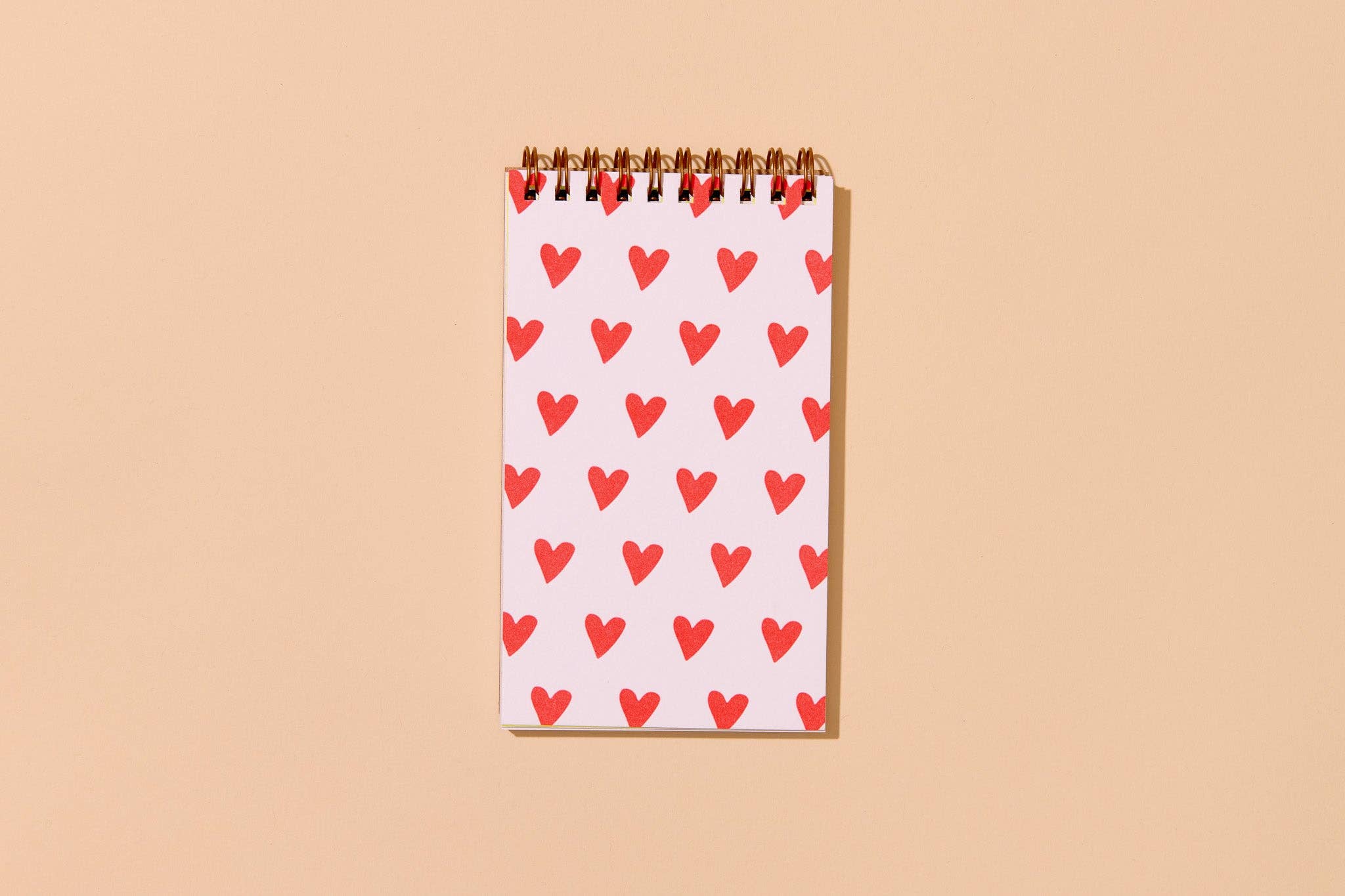 Red Hearts Small Spiral Notebook