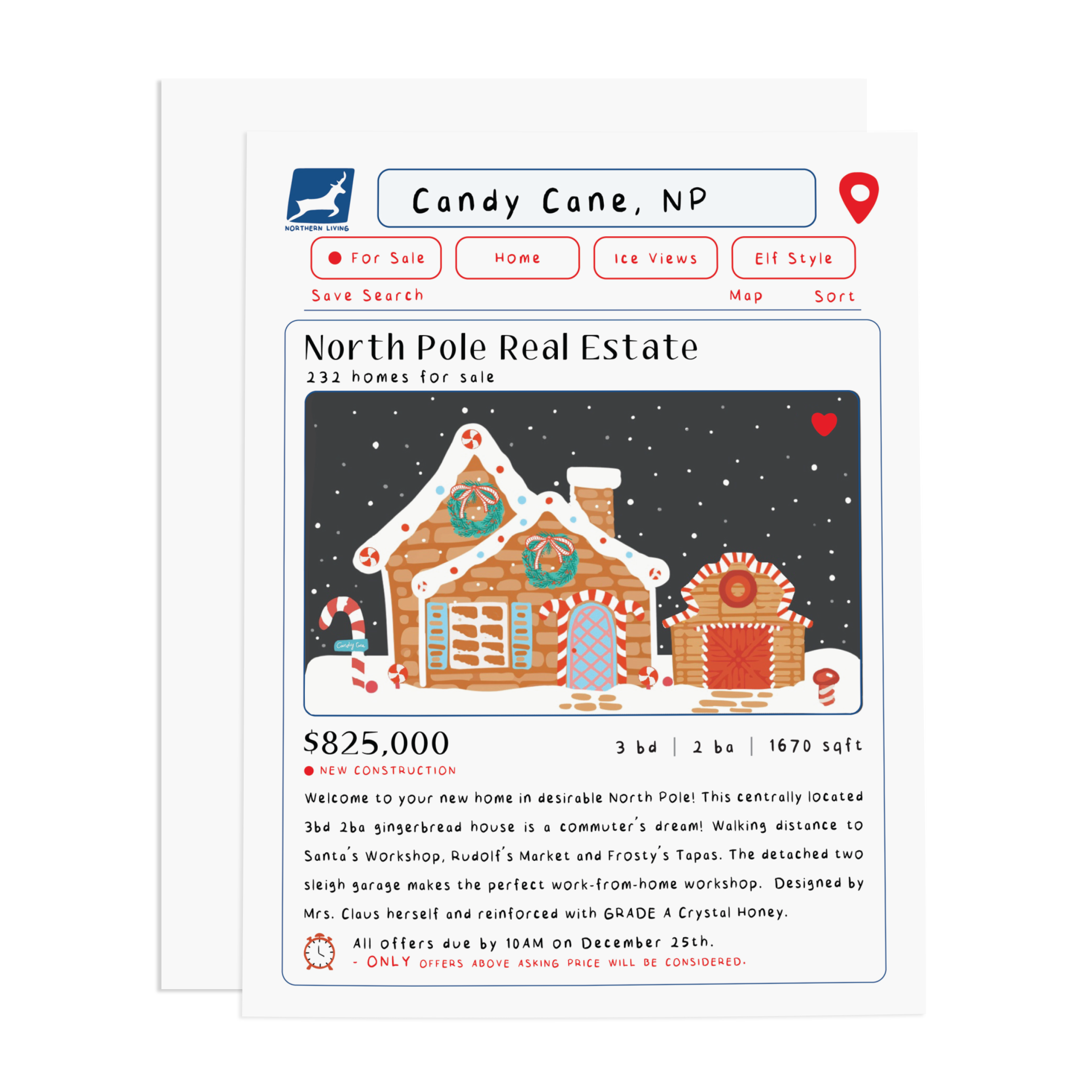 North Pole Real Estate Holiday Card