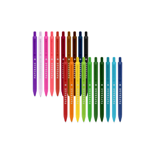 20 Pack Retractable Gel Pens Rainbow