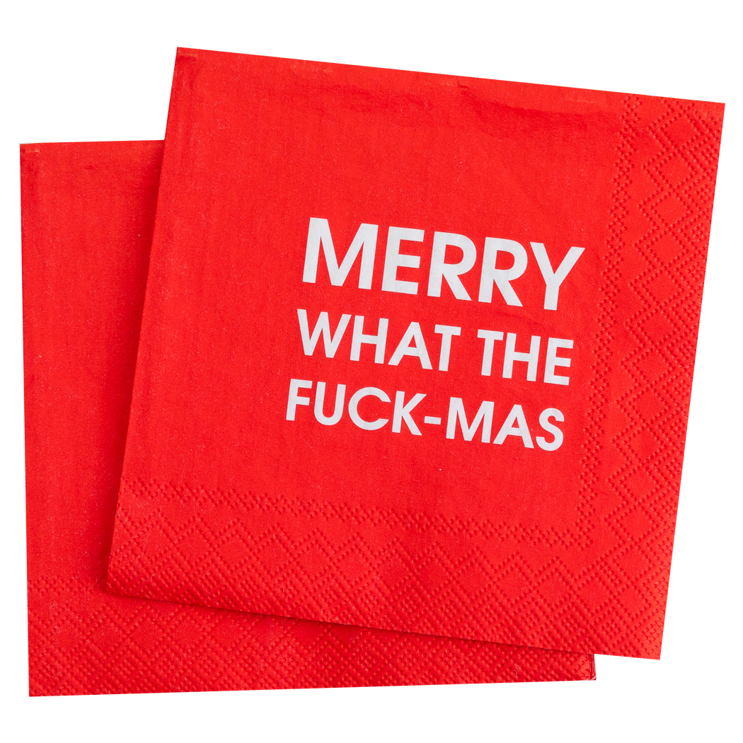 Merry WTF-Mas Holiday Cocktail Napkins