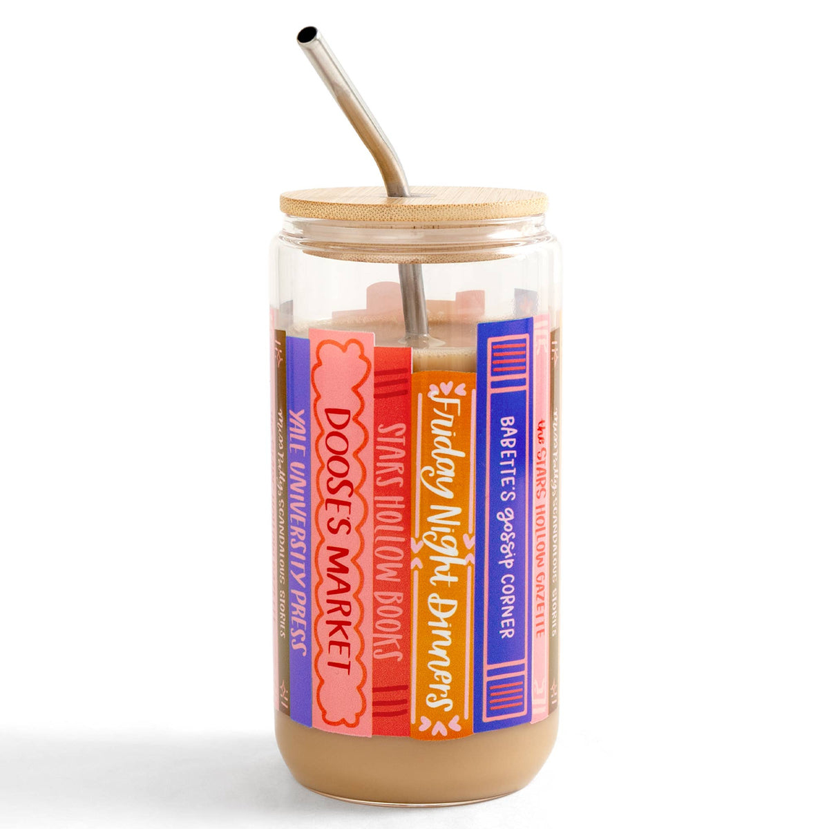 Stars Hollow Books Glass Can
