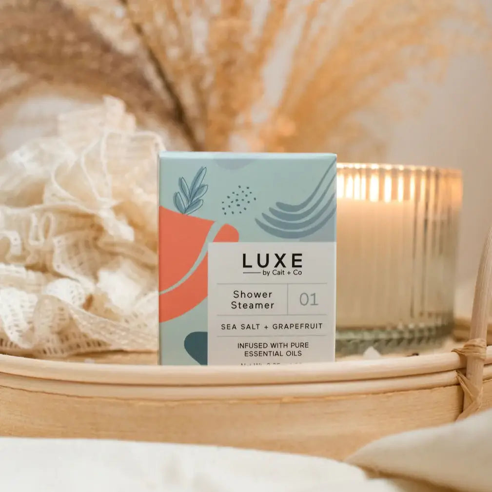 Luxe Sea Salt + Grapefruit Shower Steamer Fizzy Bomb