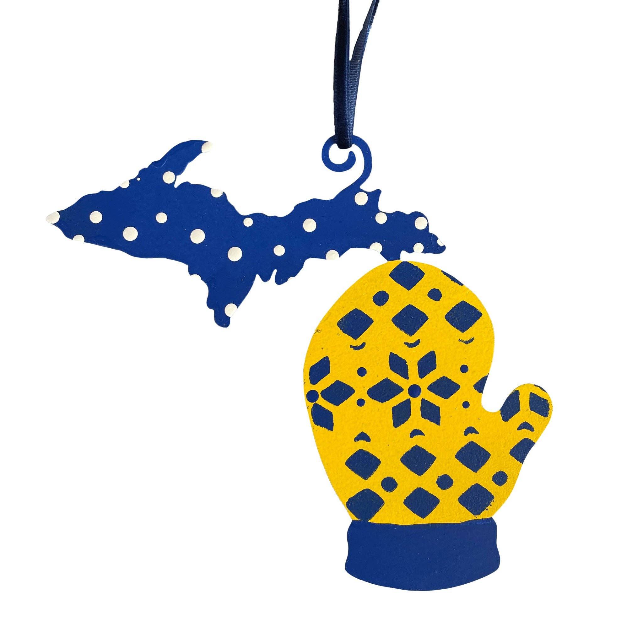 Maize & Blue Michigan Ornament