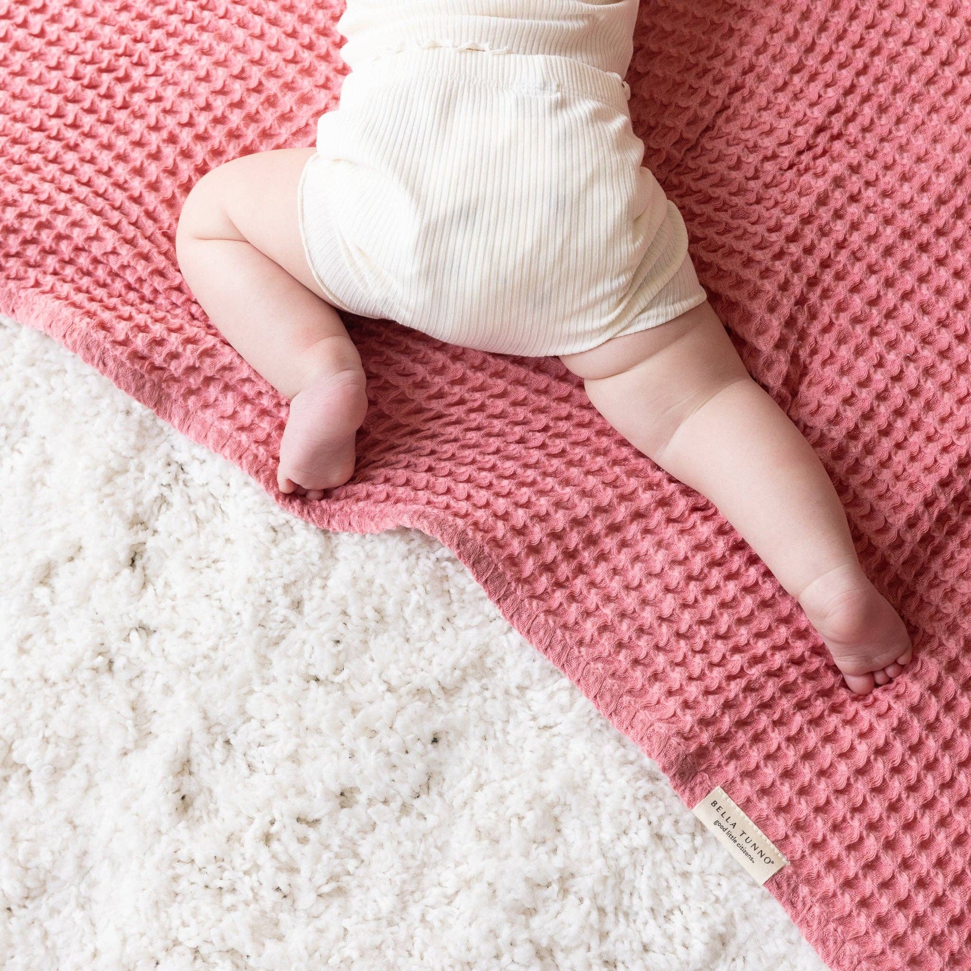 Waffle Baby Blanket Watermelon - Pink