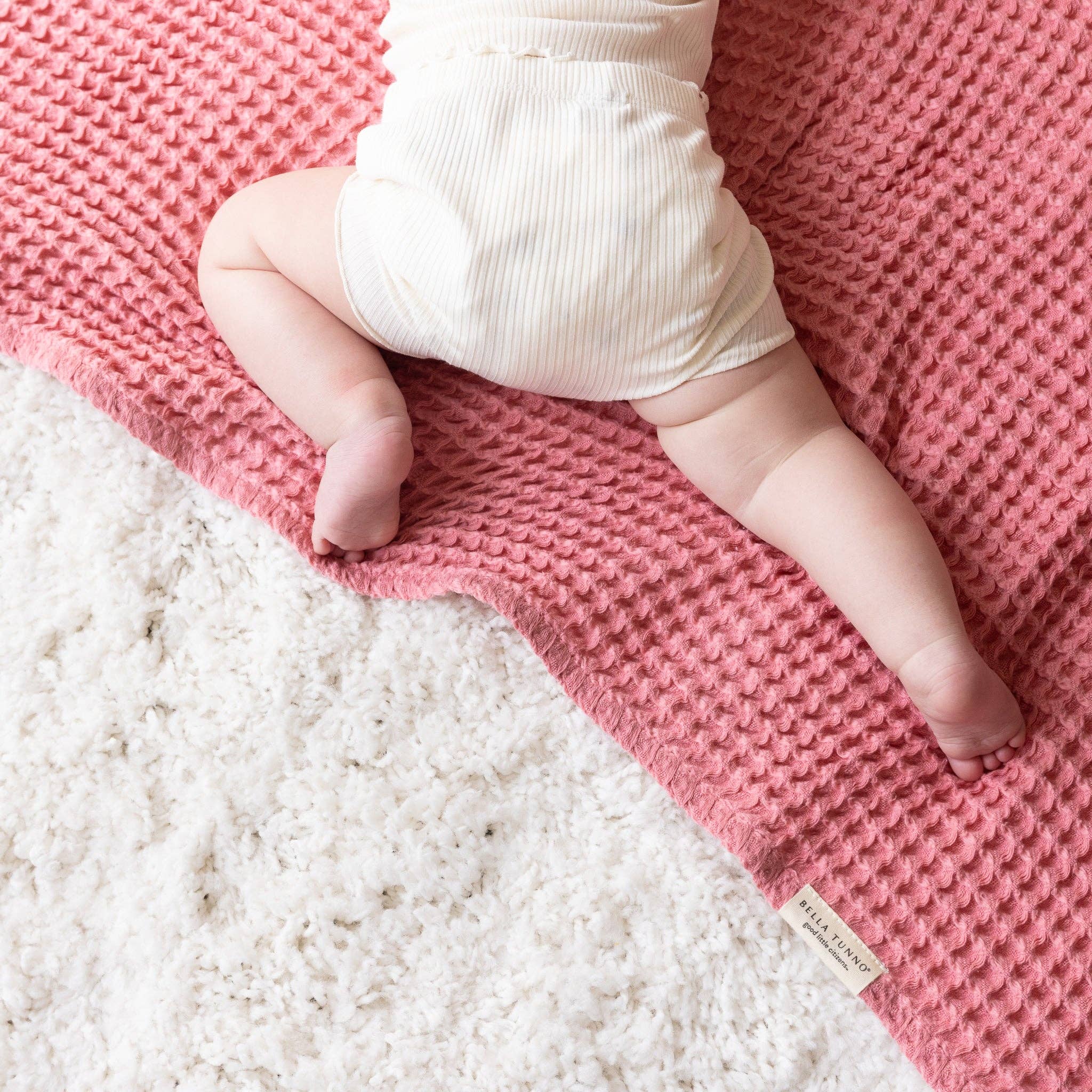 Waffle Baby Blanket Watermelon - Pink