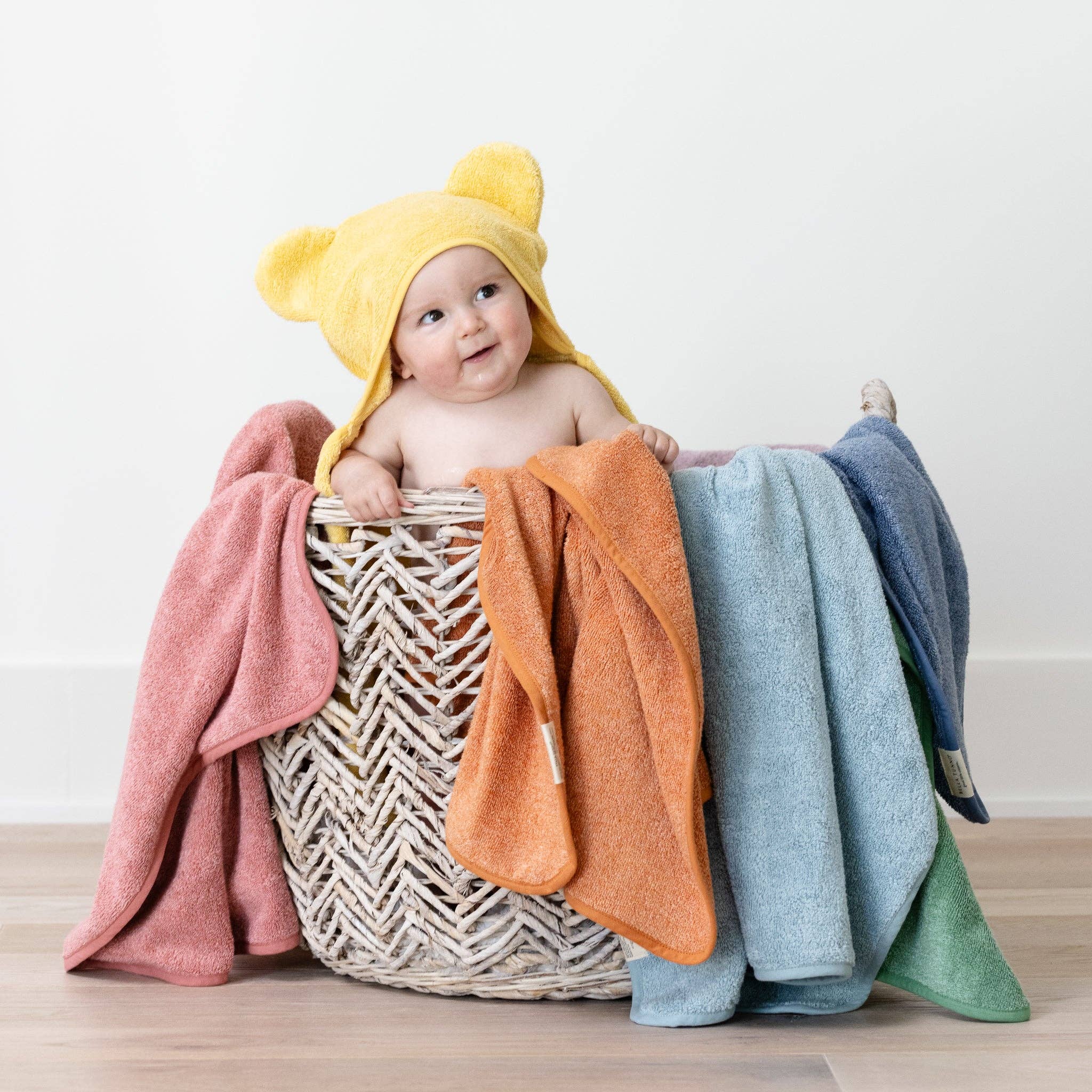 Hooded Towel + Wash Mitt Set Sunshine - Yellow