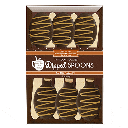 Salted Caramel Chocolate-Dipped Spoons