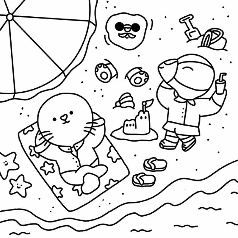 Summer Scenes: A Cozy Coloring Book (NEW!)
