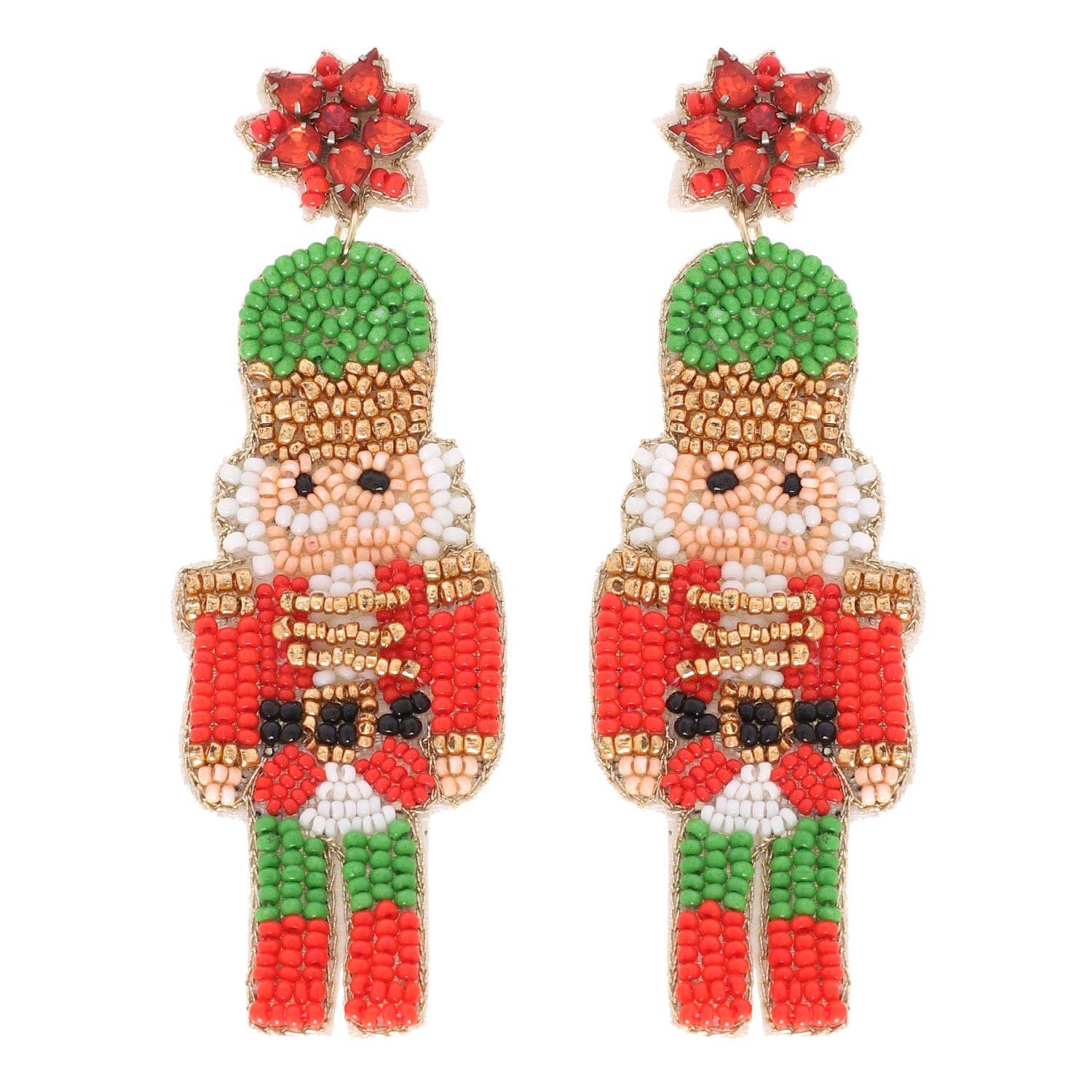 Pinks Nutcracker Seed Bead Earring