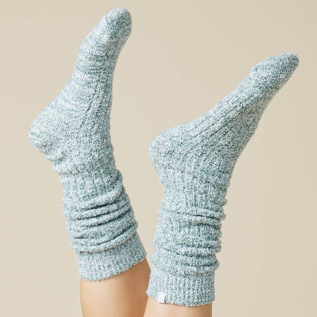 Women's Heather Black Slouchy Marshmallow Socks