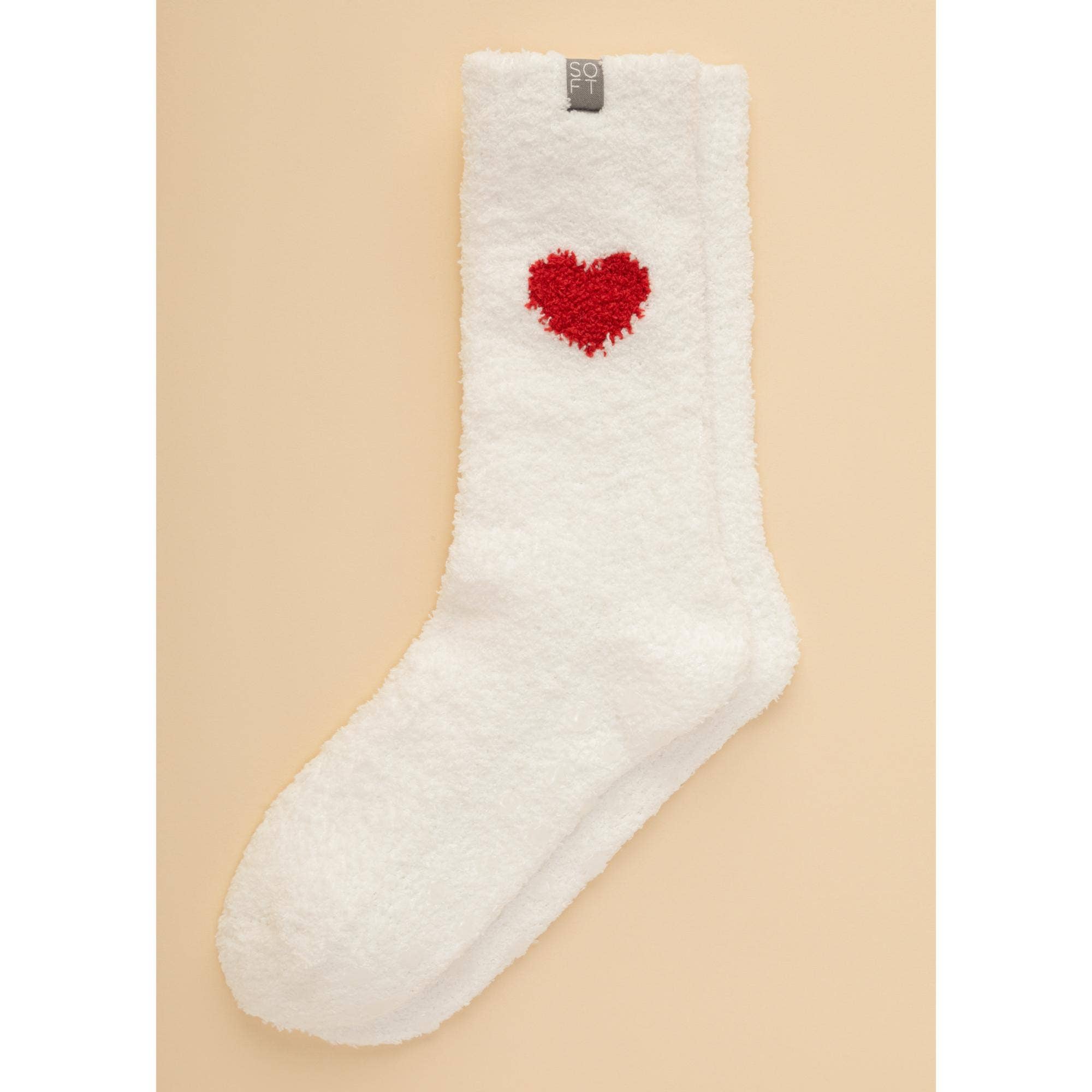 Cozy Marshmallow Crew Socks with Grippers for Women