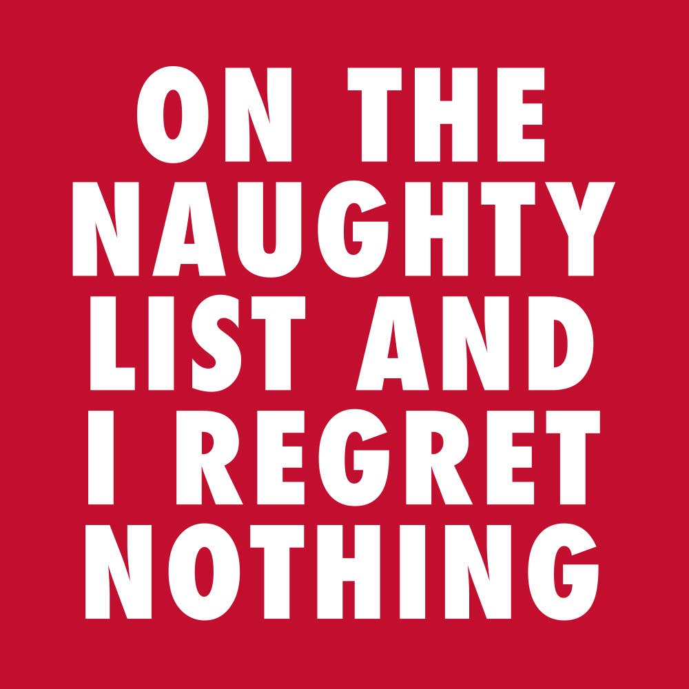 I Regret Nothing Christmas Cocktail Napkins