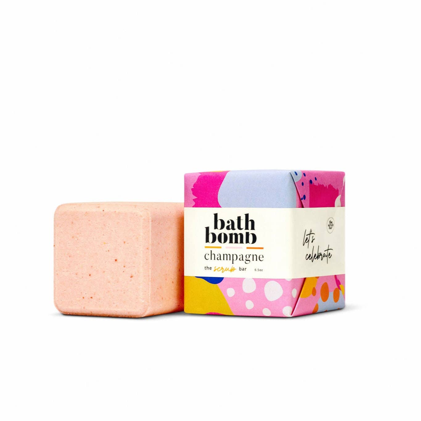 Glittery Pink Champagne Bath Bomb 6.5 oz