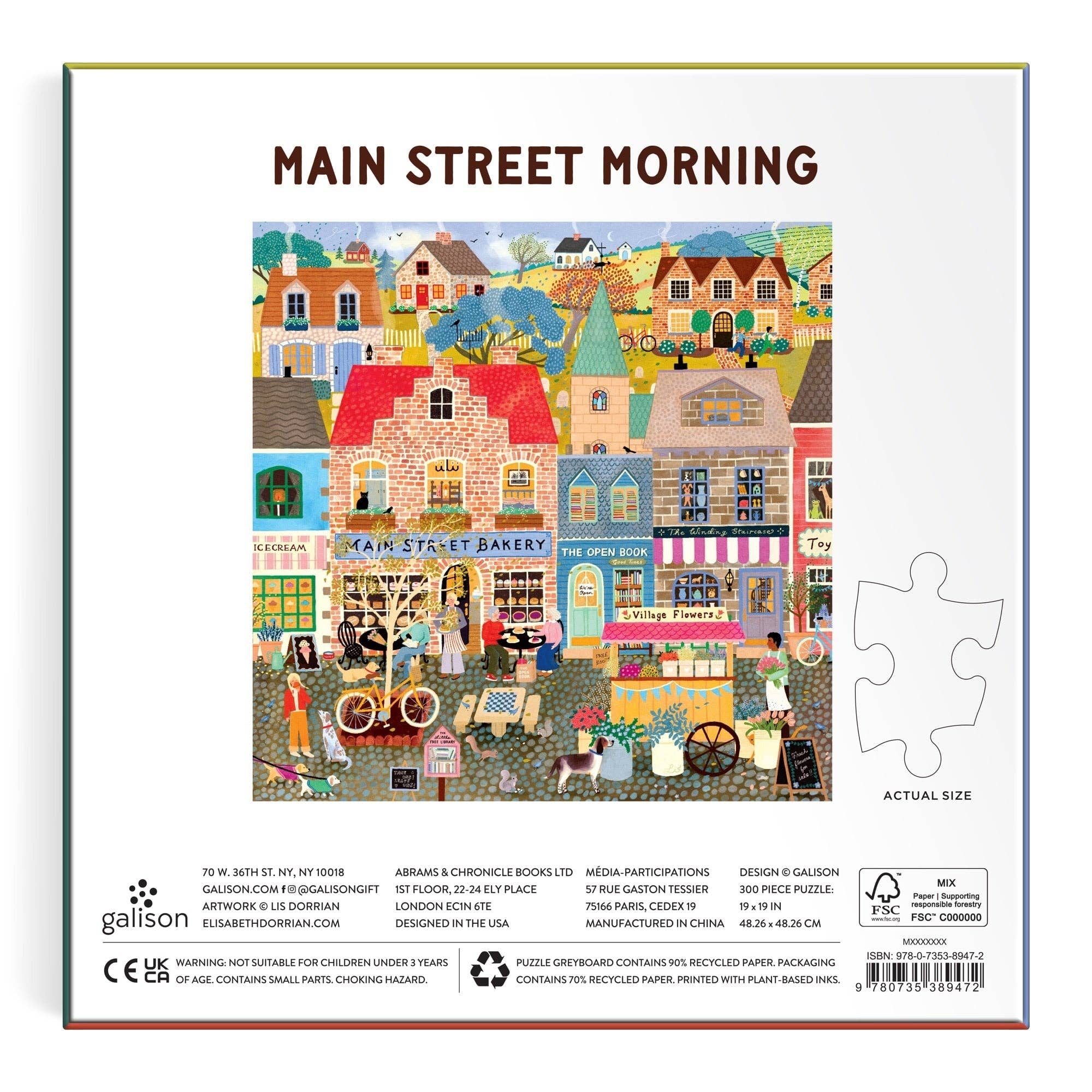 Main Street Morning 300 Piece Puzzle