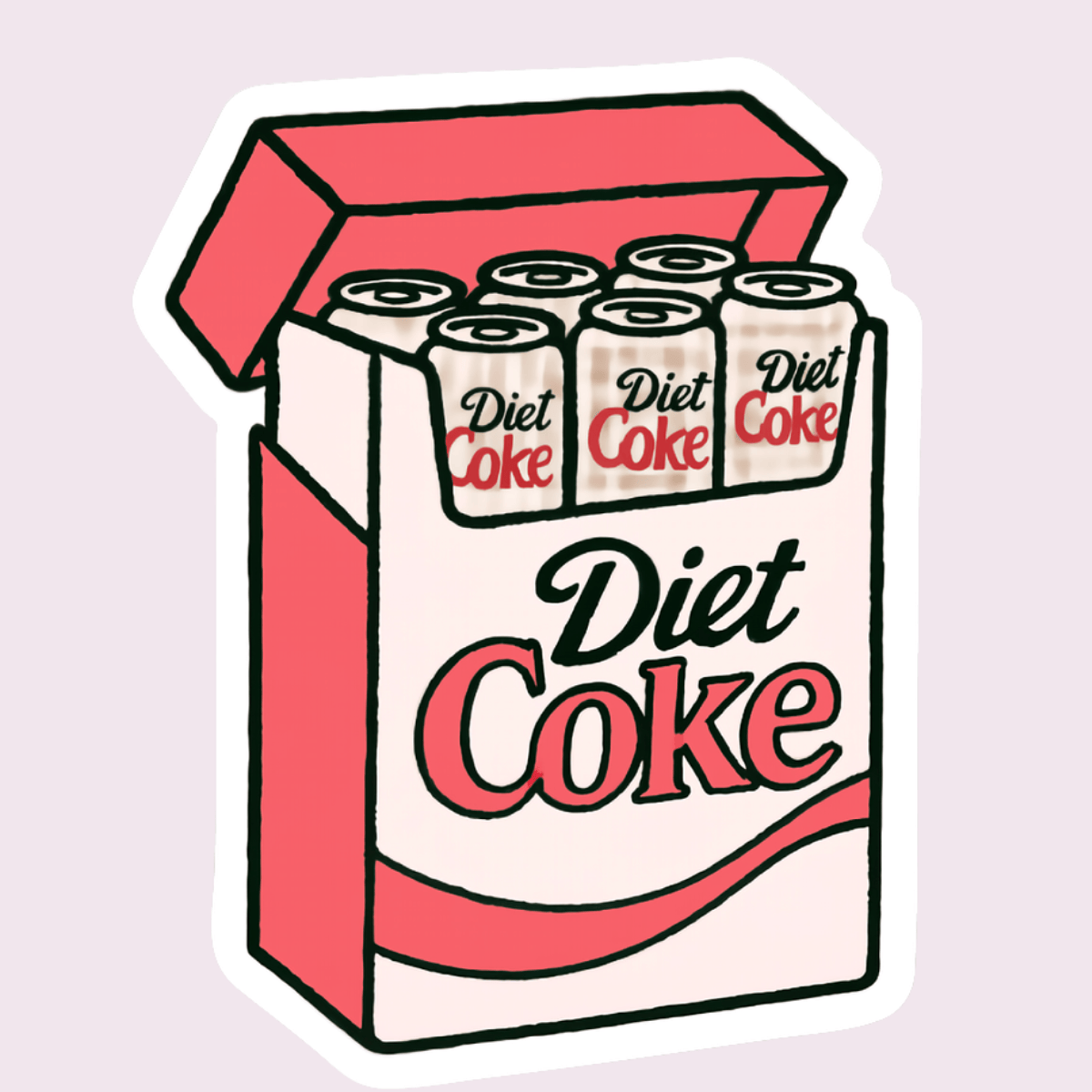 Diet Coke Fridge Pack Sticker