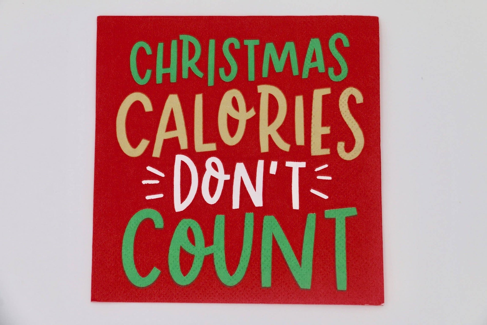 Christmas Calories Don't Count Holiday Cocktail Napkins