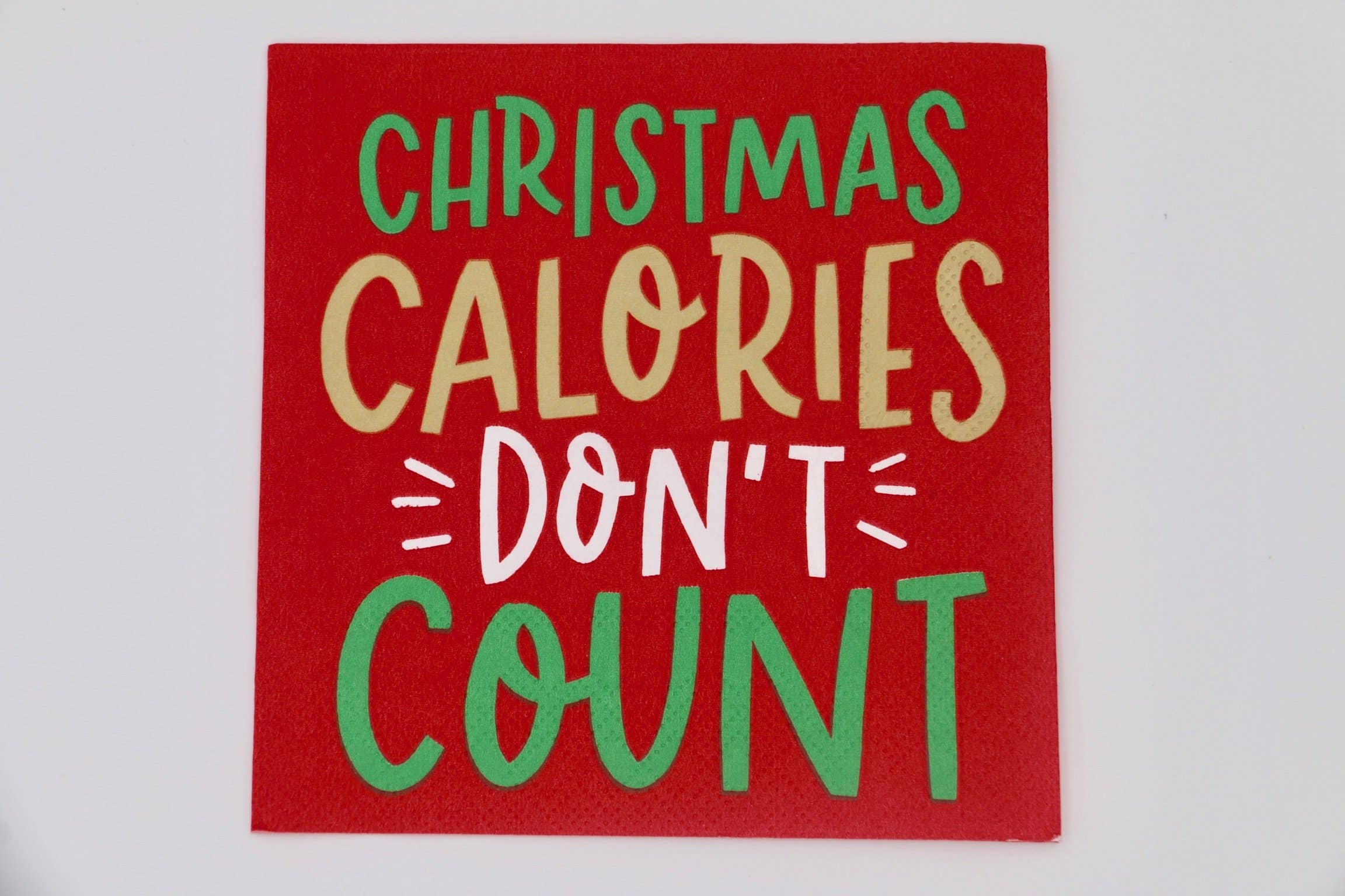 Christmas Calories Don't Count Holiday Cocktail Napkins