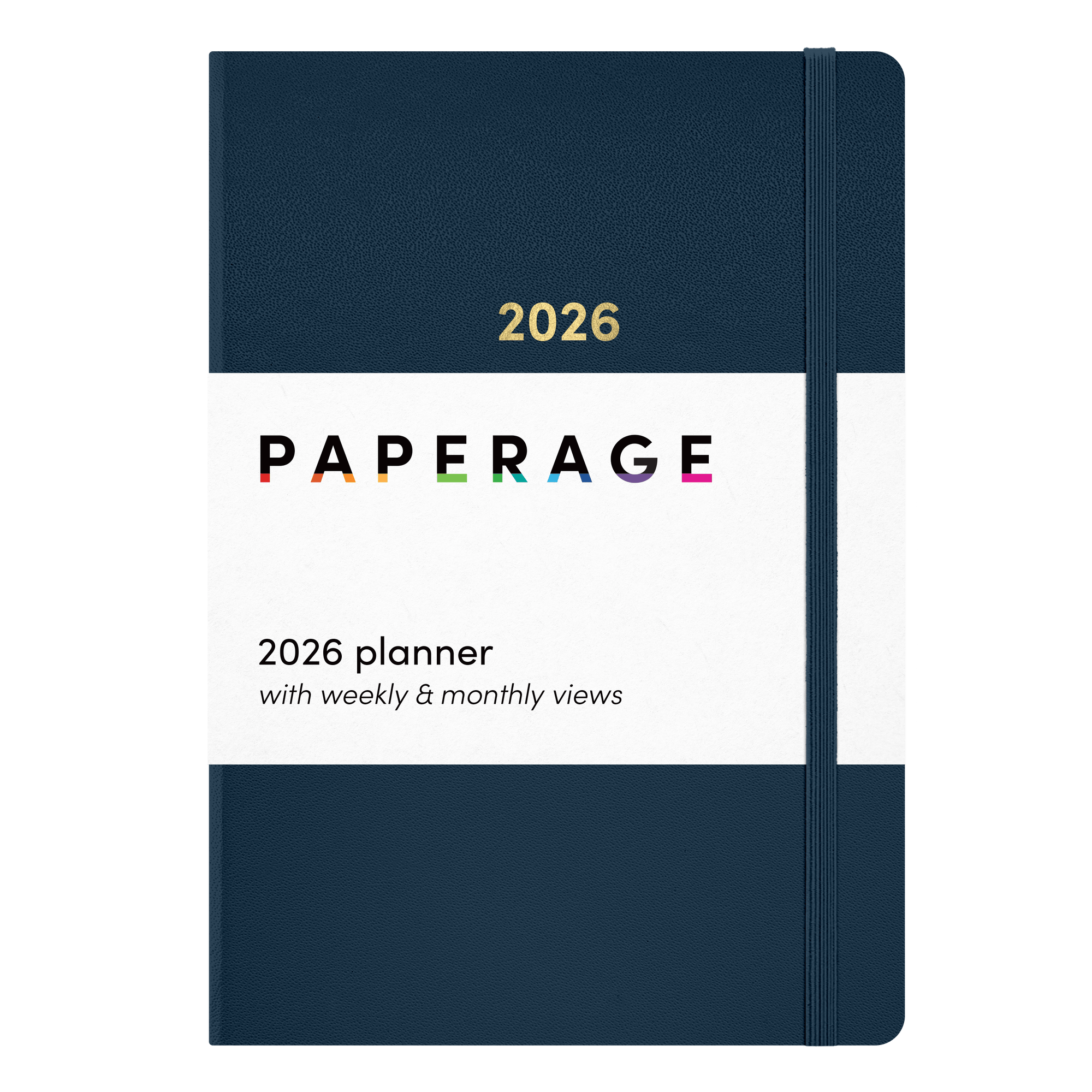 2026 Navy Casebound Dated Planner - Weekly & Monthly Views