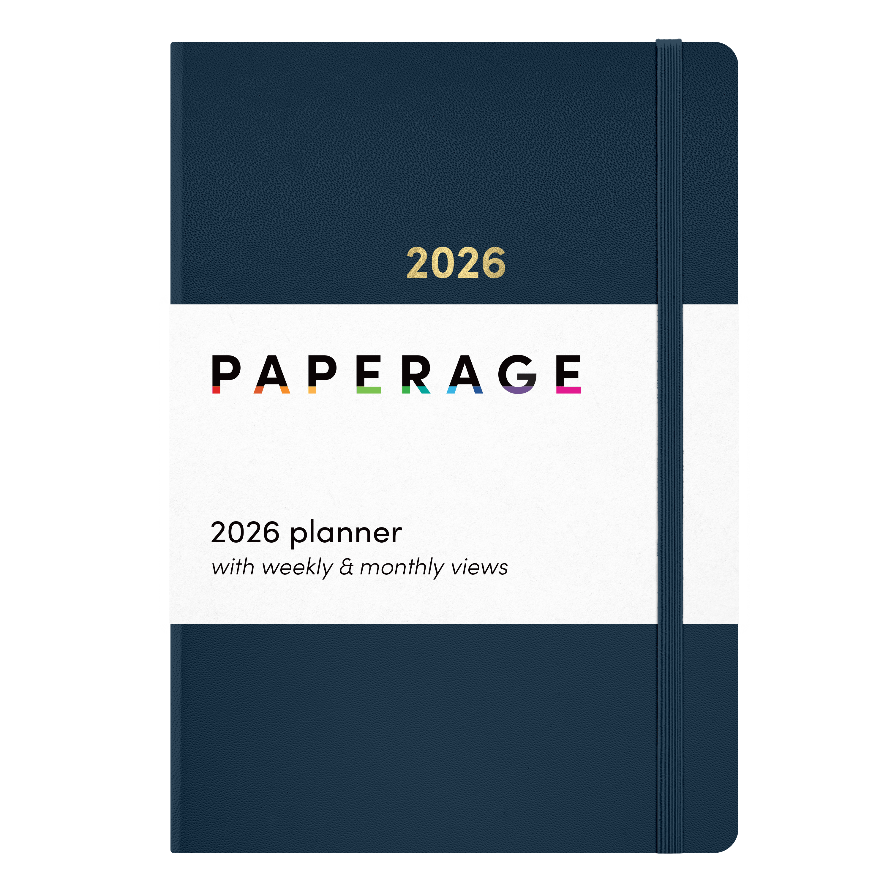 2026 Navy Casebound Dated Planner - Weekly & Monthly Views