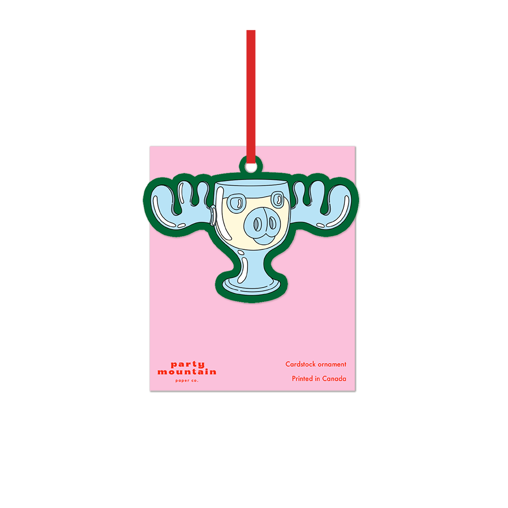 Moose Mug Cardstock Ornament