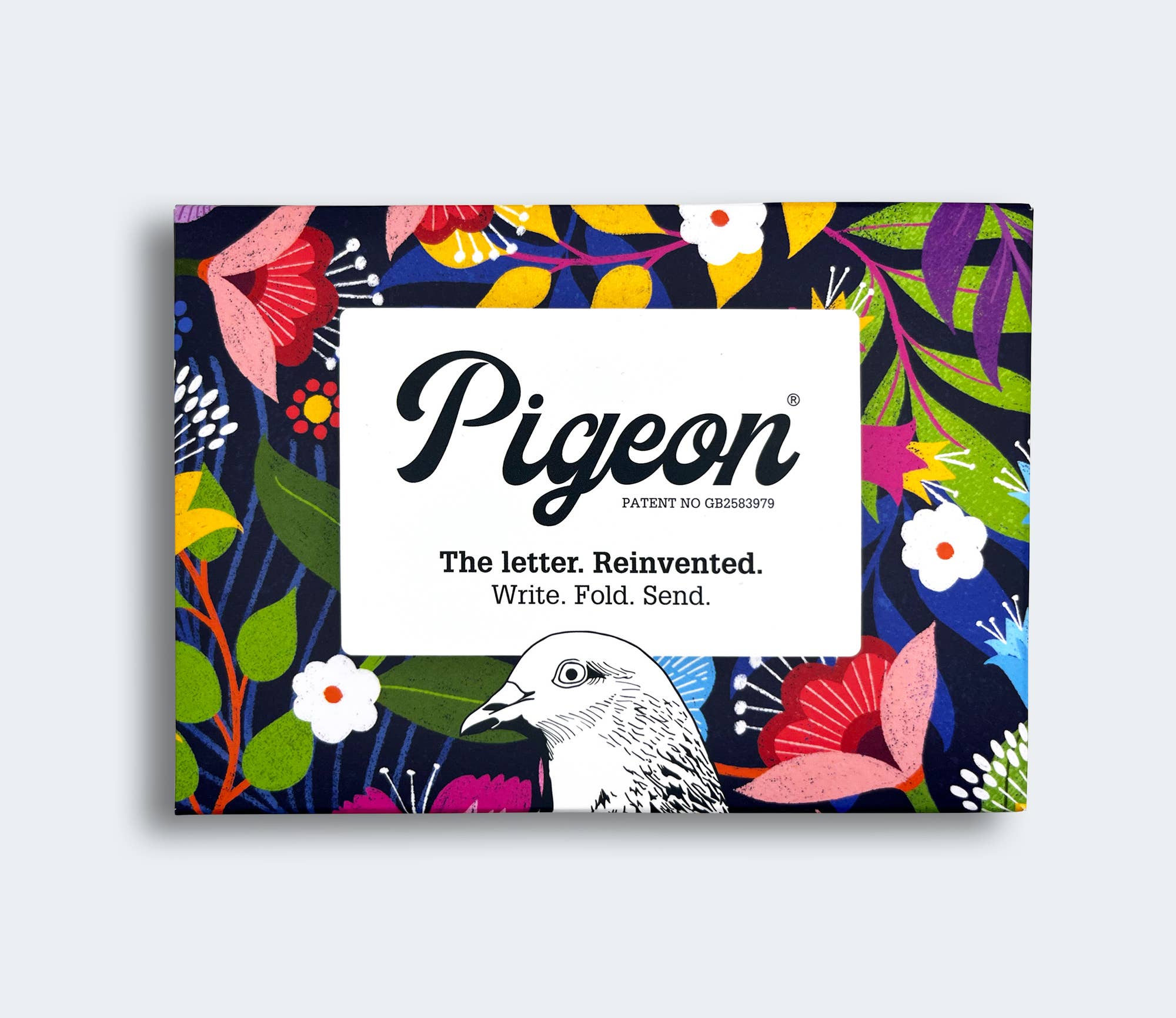 Floral Fantasia Pigeon. Botanical Folding Letters, Pack of 6