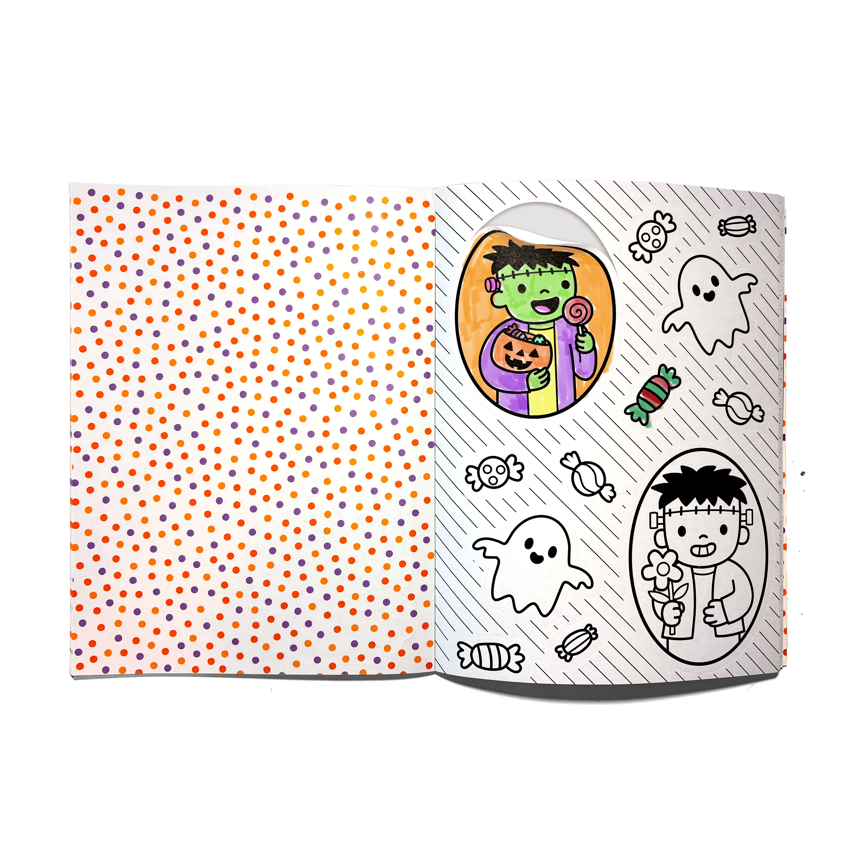 Stickiville Color-in' Sticker Book - Cute n Spooky Doodles - 30 Sheets