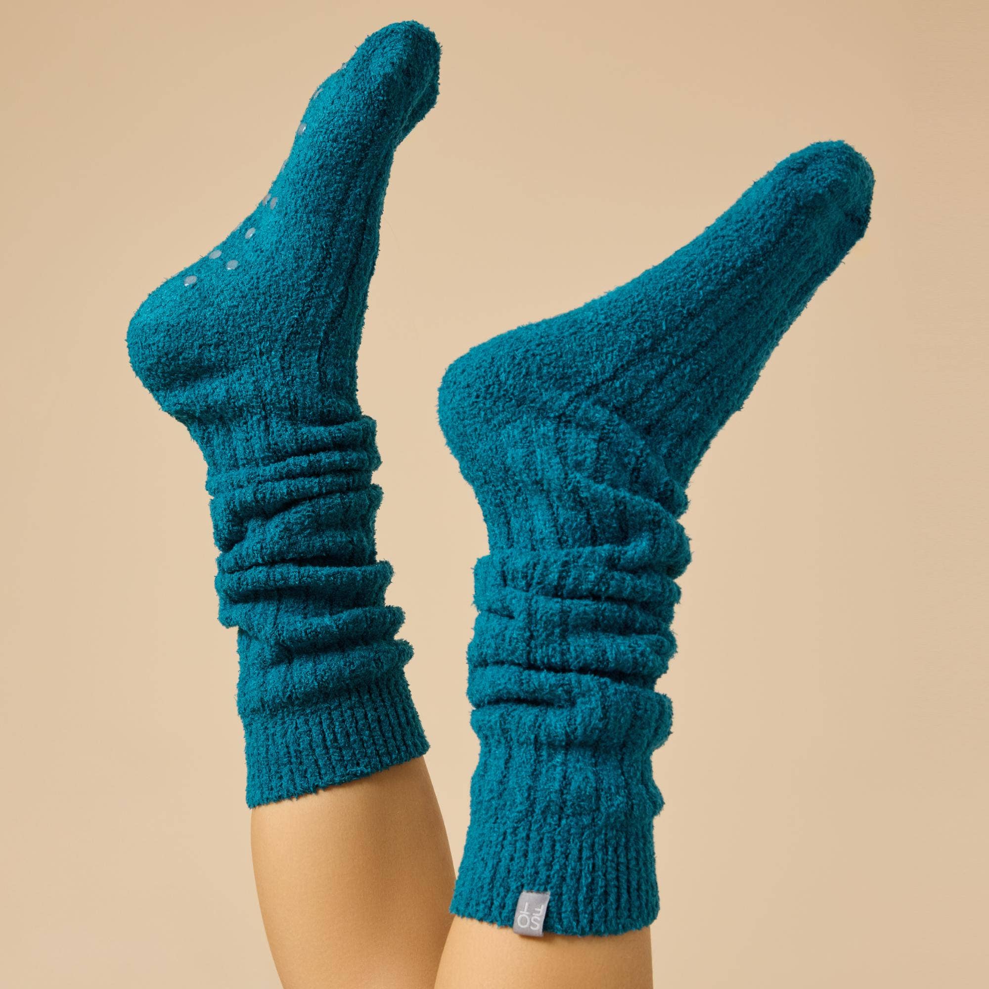 Women's Soft, Cozy, Slouchy Marshmallow Socks with Grippers
