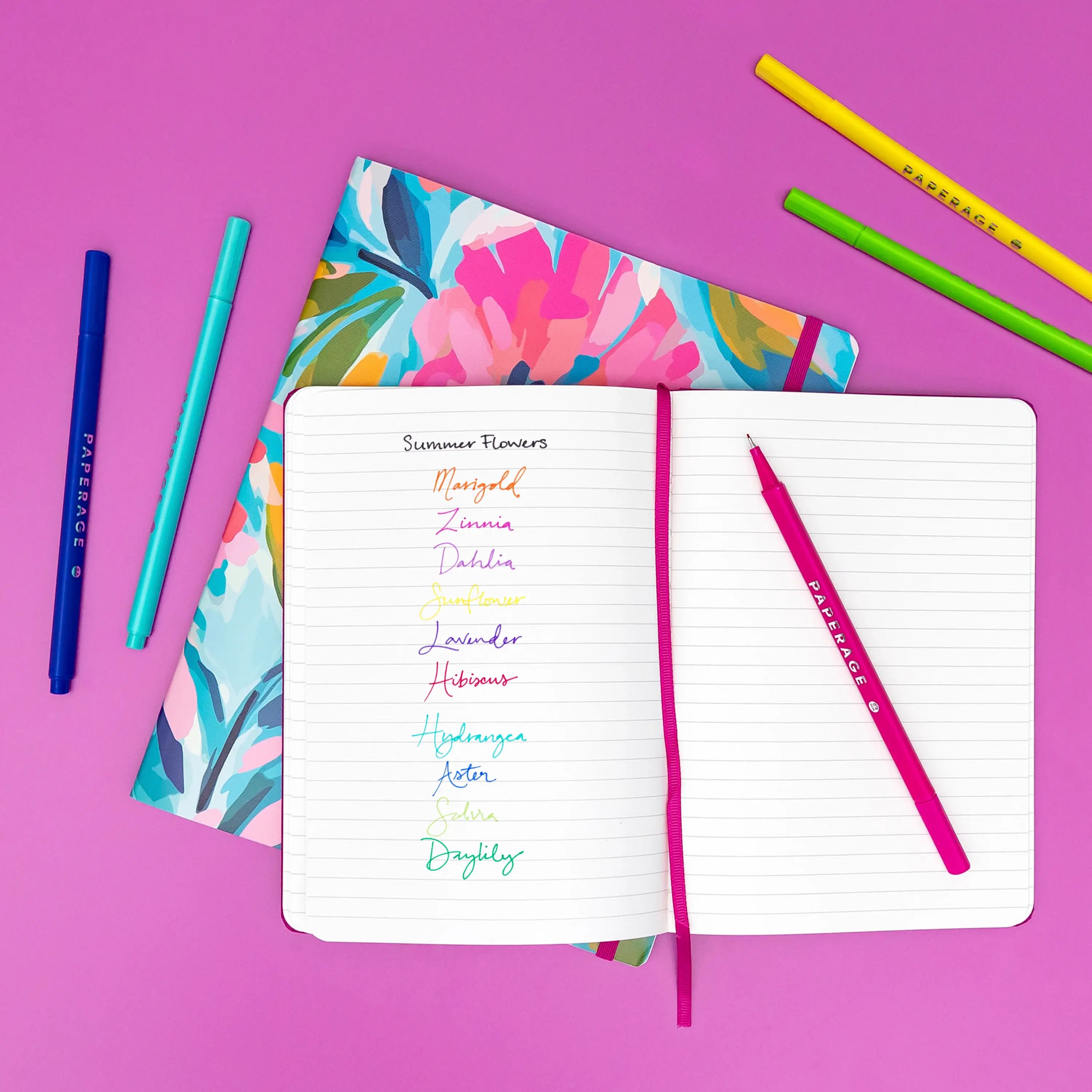 12 Pack Felt Tip Fine Line Marker Pens With Case: Bright