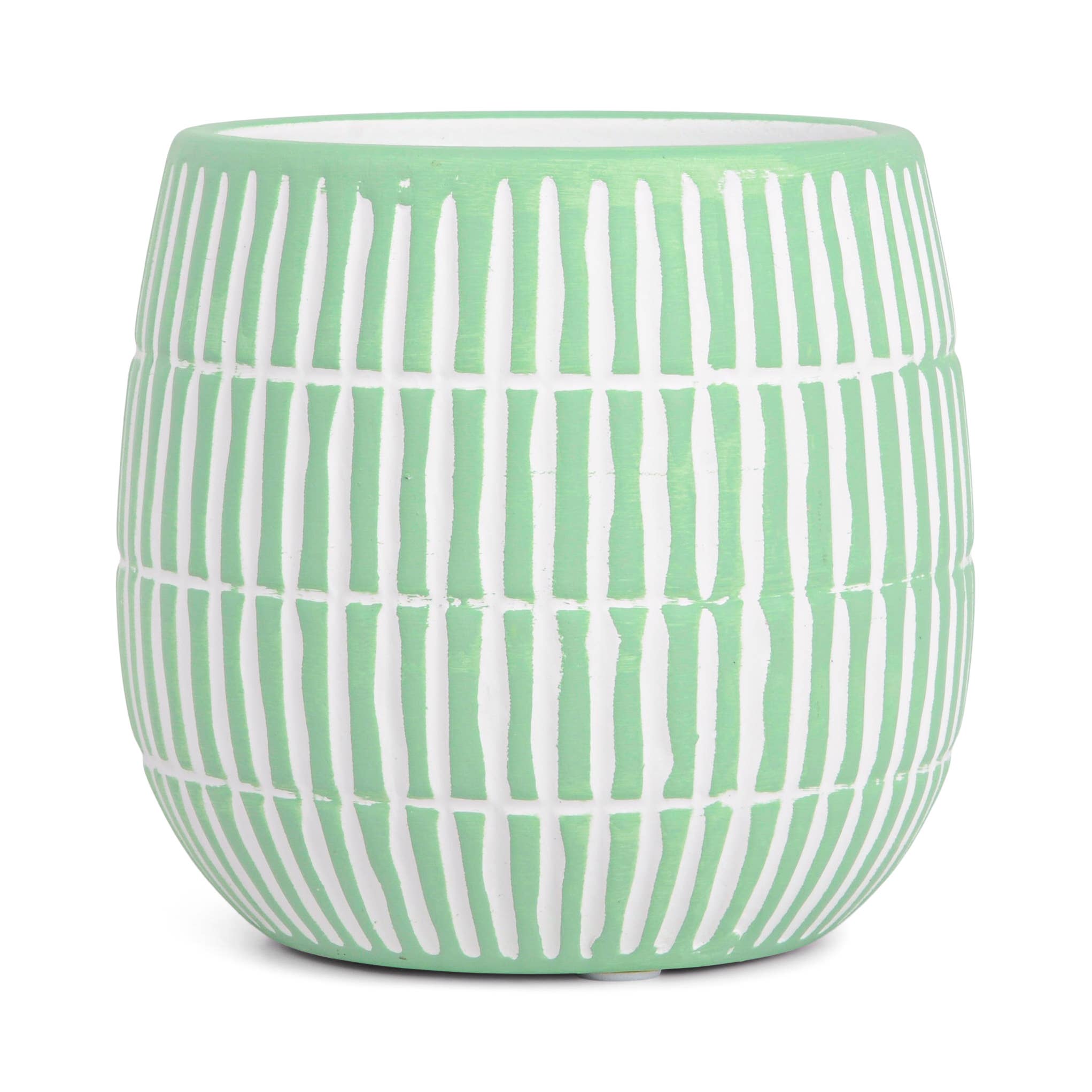 Sea Green Etched Ceramic Candle: Sea Salt Waves
