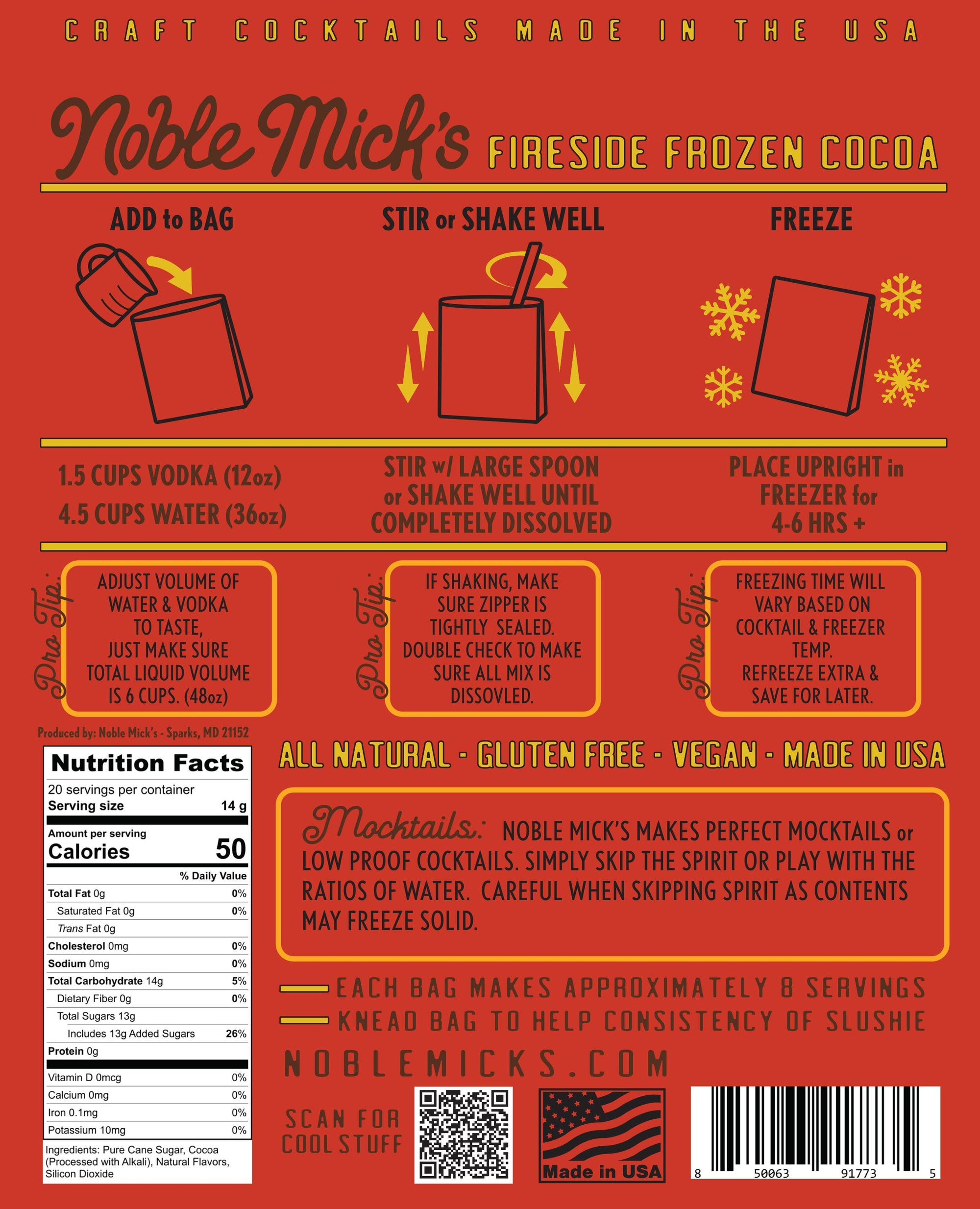 Fireside Frozen Cocoa Frozen Cocktail Mixer