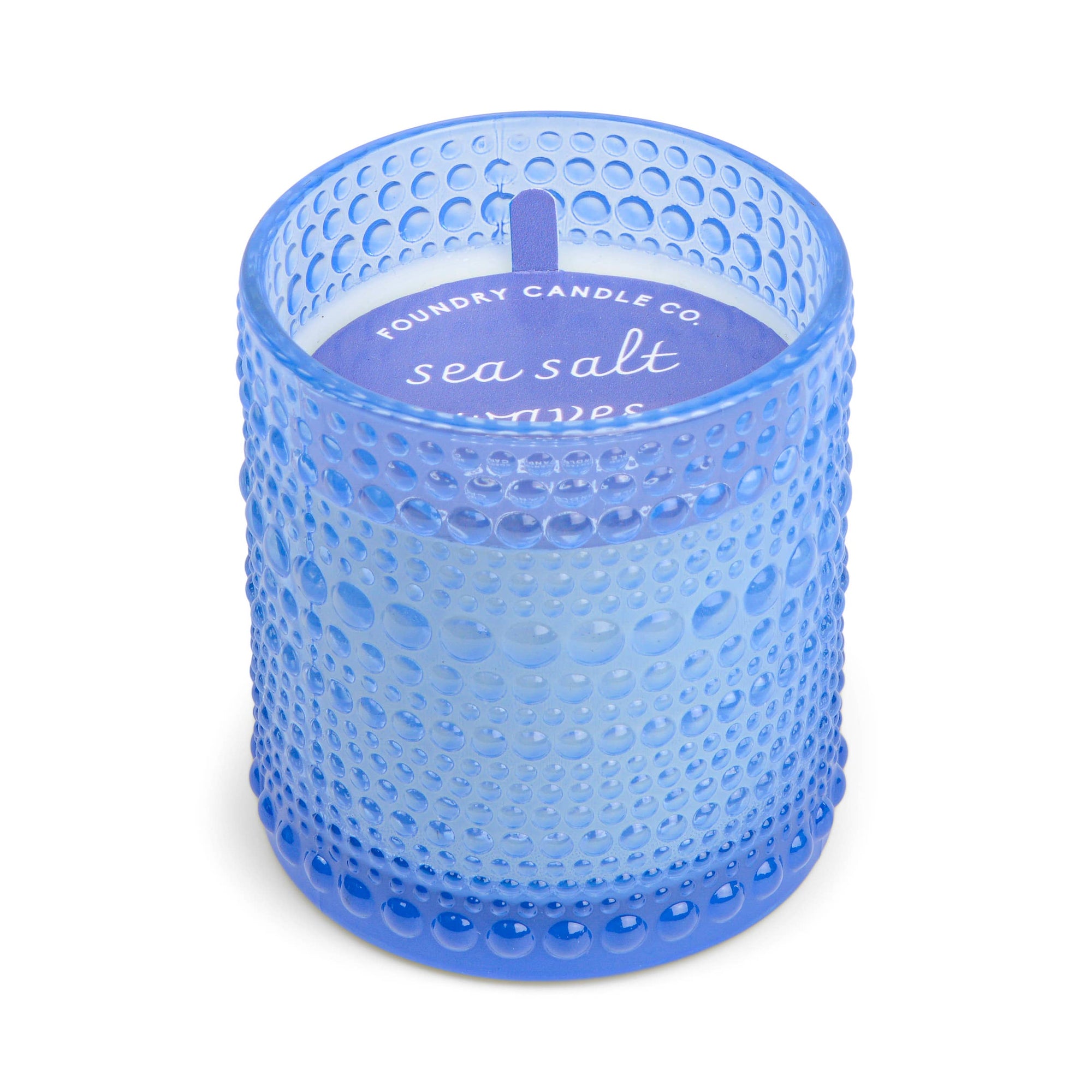 Indigo Textured Glass With Dust Cover: Sea Salt Waves